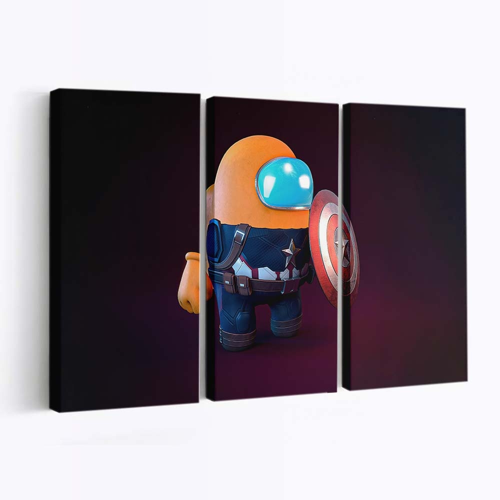 Unter uns X Captain America Leinwandbild - Marvel Wanddeko