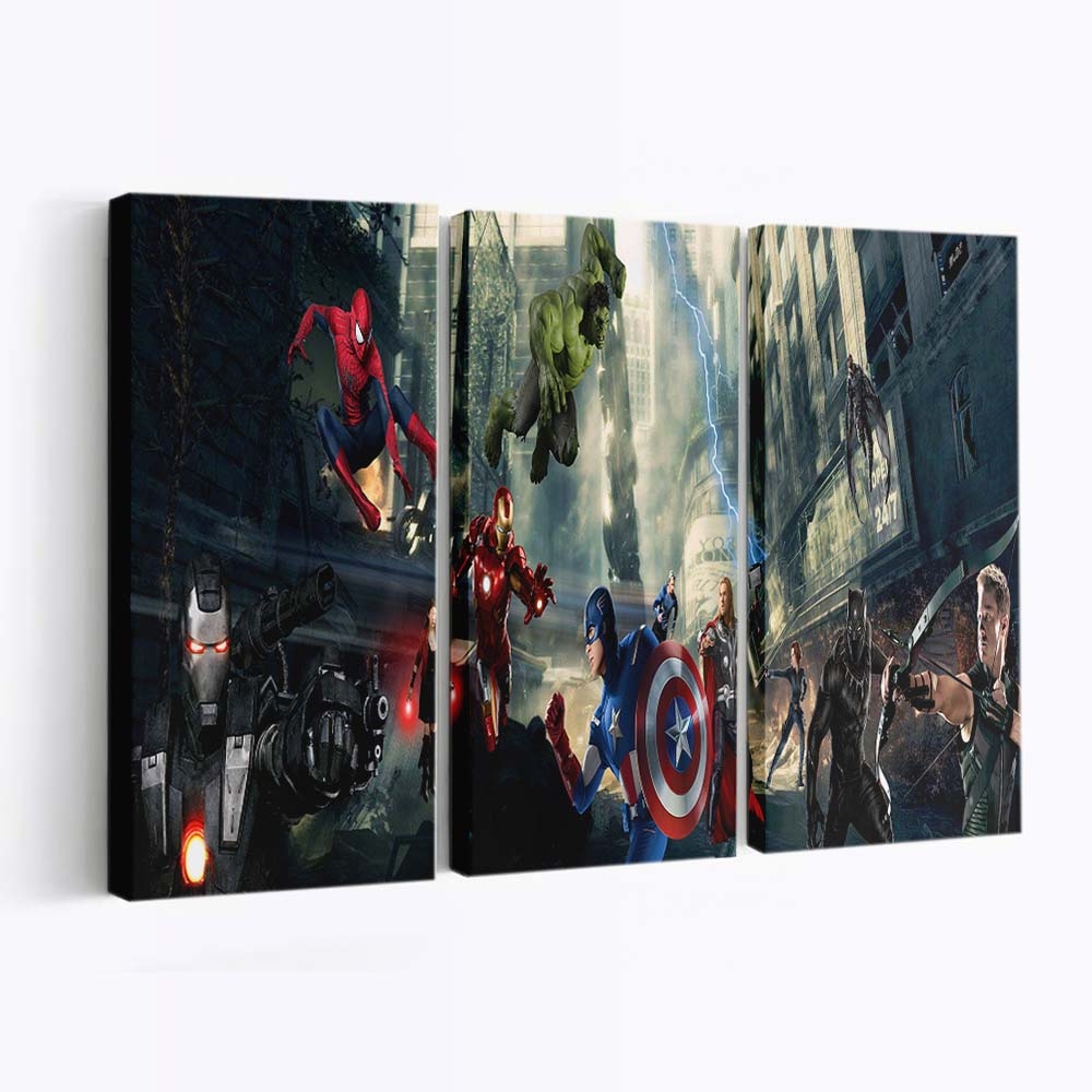 Avengers Assemble Kunstwerk Leinwandbild - Marvel Wanddeko