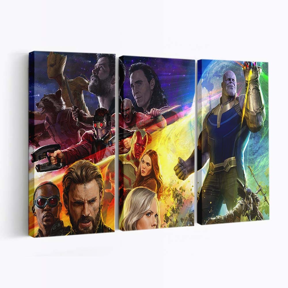 Avengers Infinity War Charaktere Leinwandbild - Marvel Wanddeko
