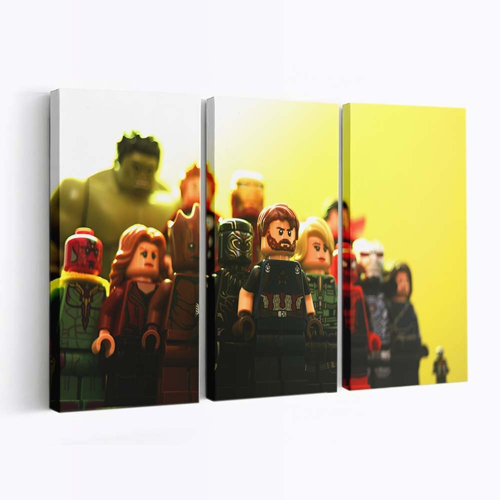 Avengers Infinity War Lego Kunst Leinwandbild - Marvel Wanddeko