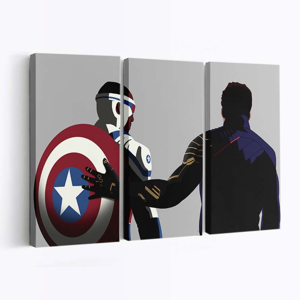 Buck und Steve Leinwandbild - Marvel Wanddeko