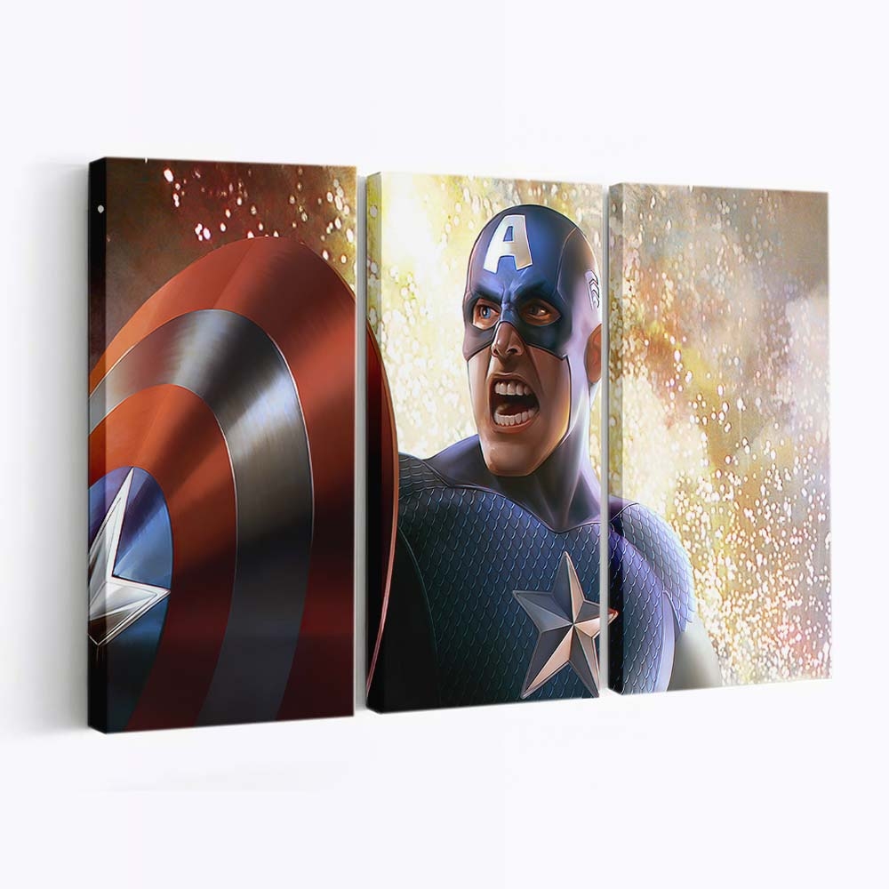 Captain Amerika 2020 Kunst Neu Leinwandbild - Marvel Wanddeko