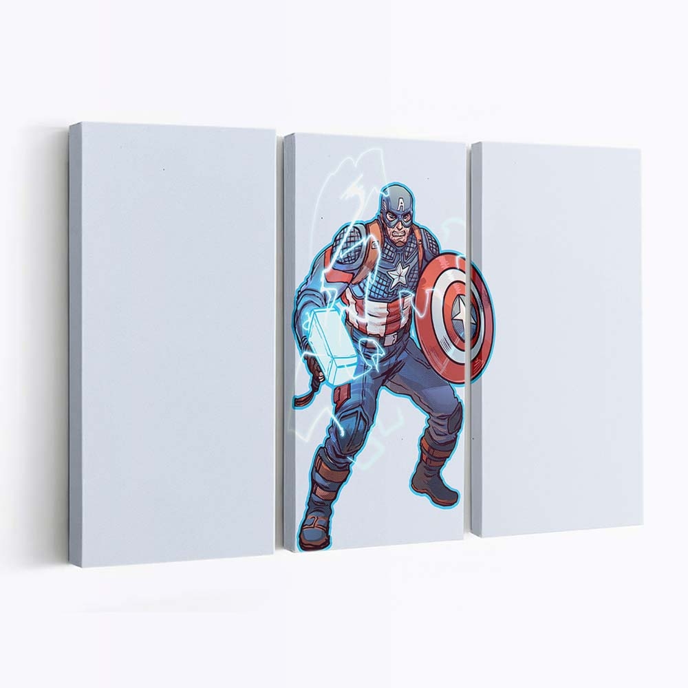 Captain Amerika 2020 Hammer Leinwandbild - Marvel Wanddeko