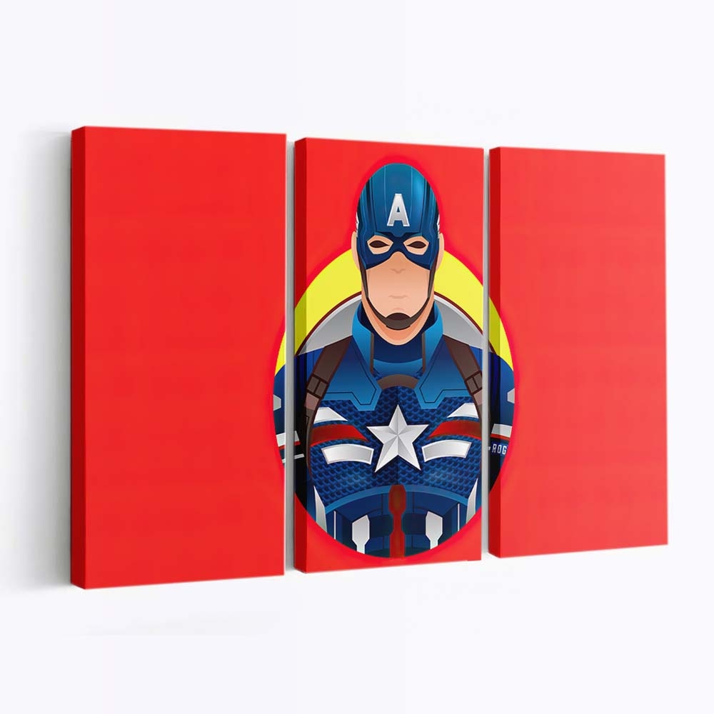 Captain Amerika Minimalismus 2020 2 Leinwandbild - Marvel Wanddeko