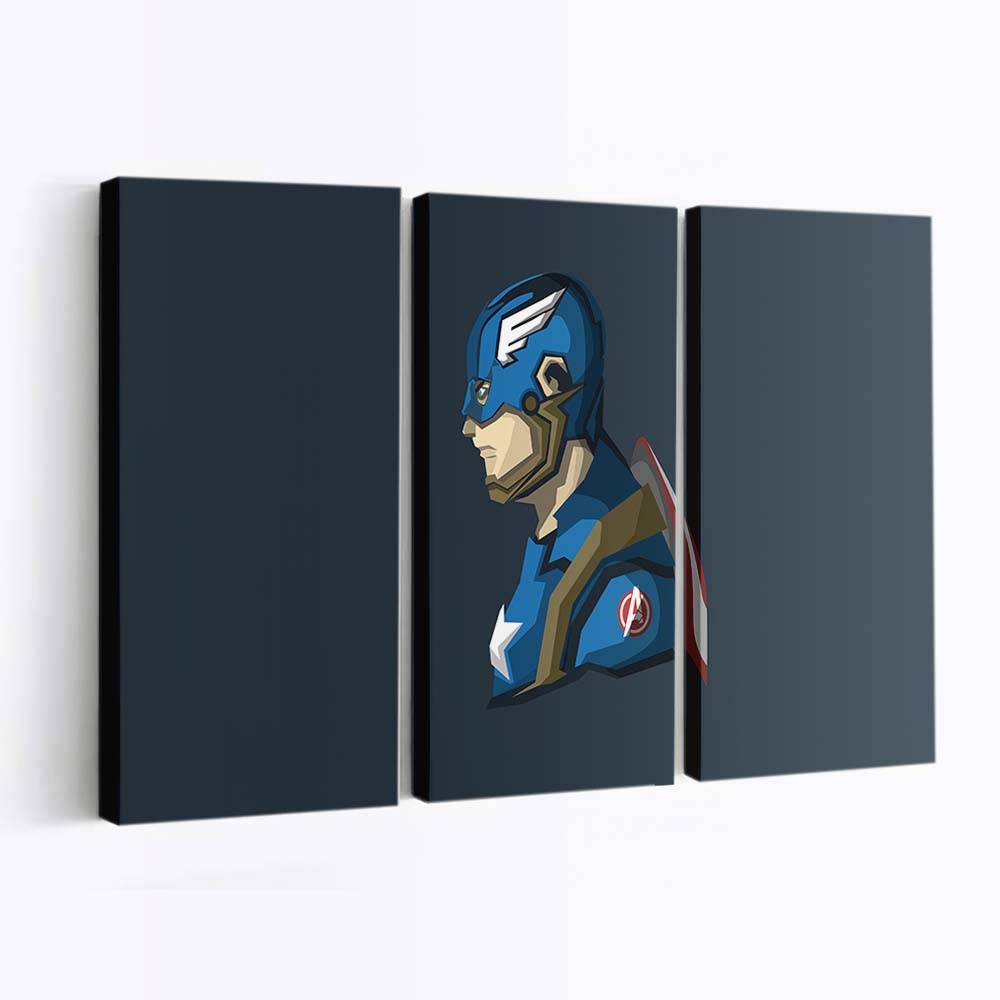 Captain Amerika Minimalismus 2 Leinwandbild - Marvel Wanddeko