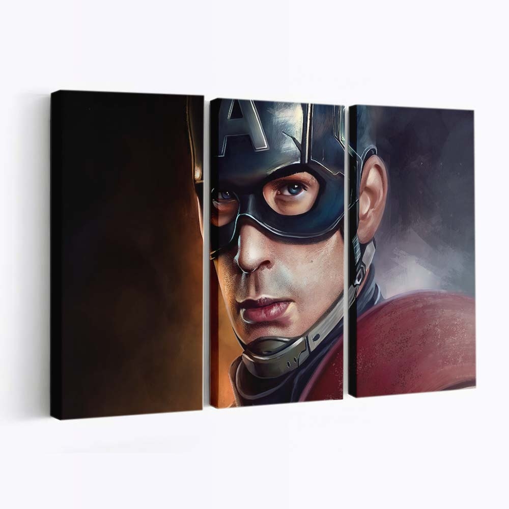 Captain Amerika 4Knewart Leinwandbild - Marvel Wanddeko