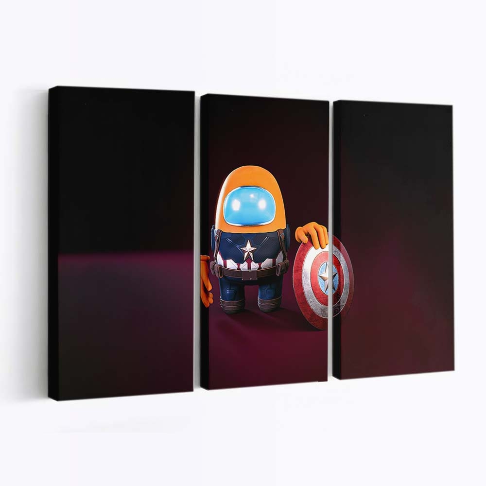 Captain Amerika unter uns Leinwandbild - Marvel Wanddeko