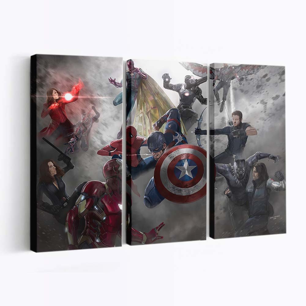 Captain Amerika Bürgerkrieg 2020 Leinwandbild - Marvel Wanddeko