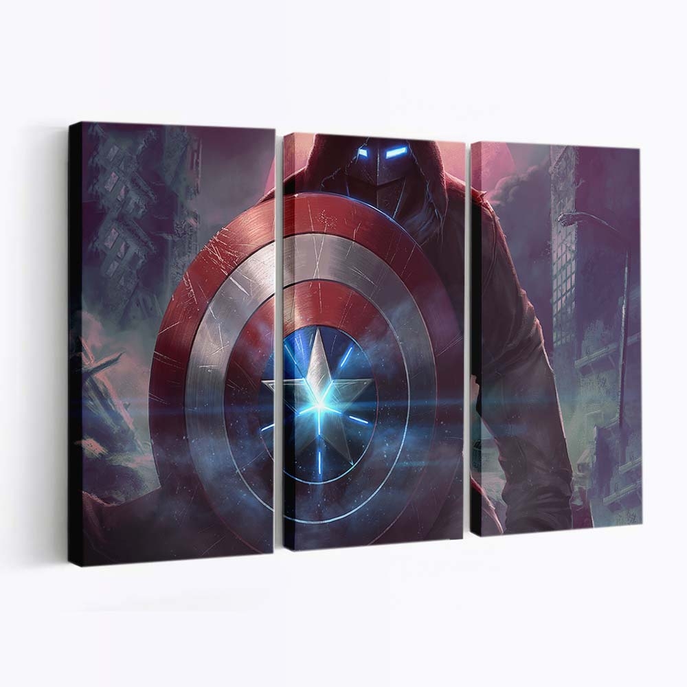 Captain Amerika Wettbewerb der Champions Leinwandbild - Marvel Wanddeko