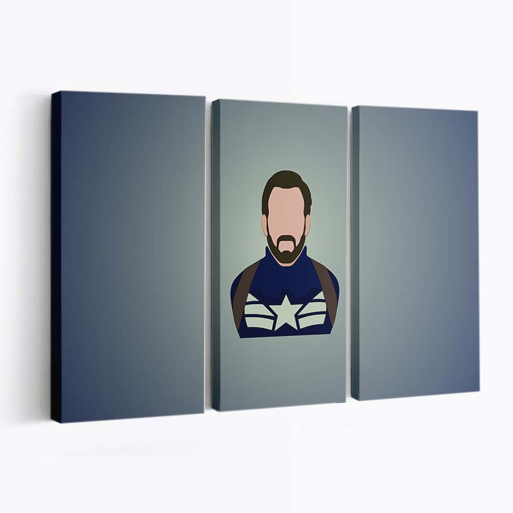 Captain Amerika Minimalismus 4 Leinwandbild - Marvel Wanddeko