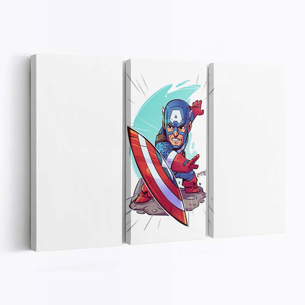 Captain Amerika Minimalismus 5 Leinwandbild - Marvel Wanddeko
