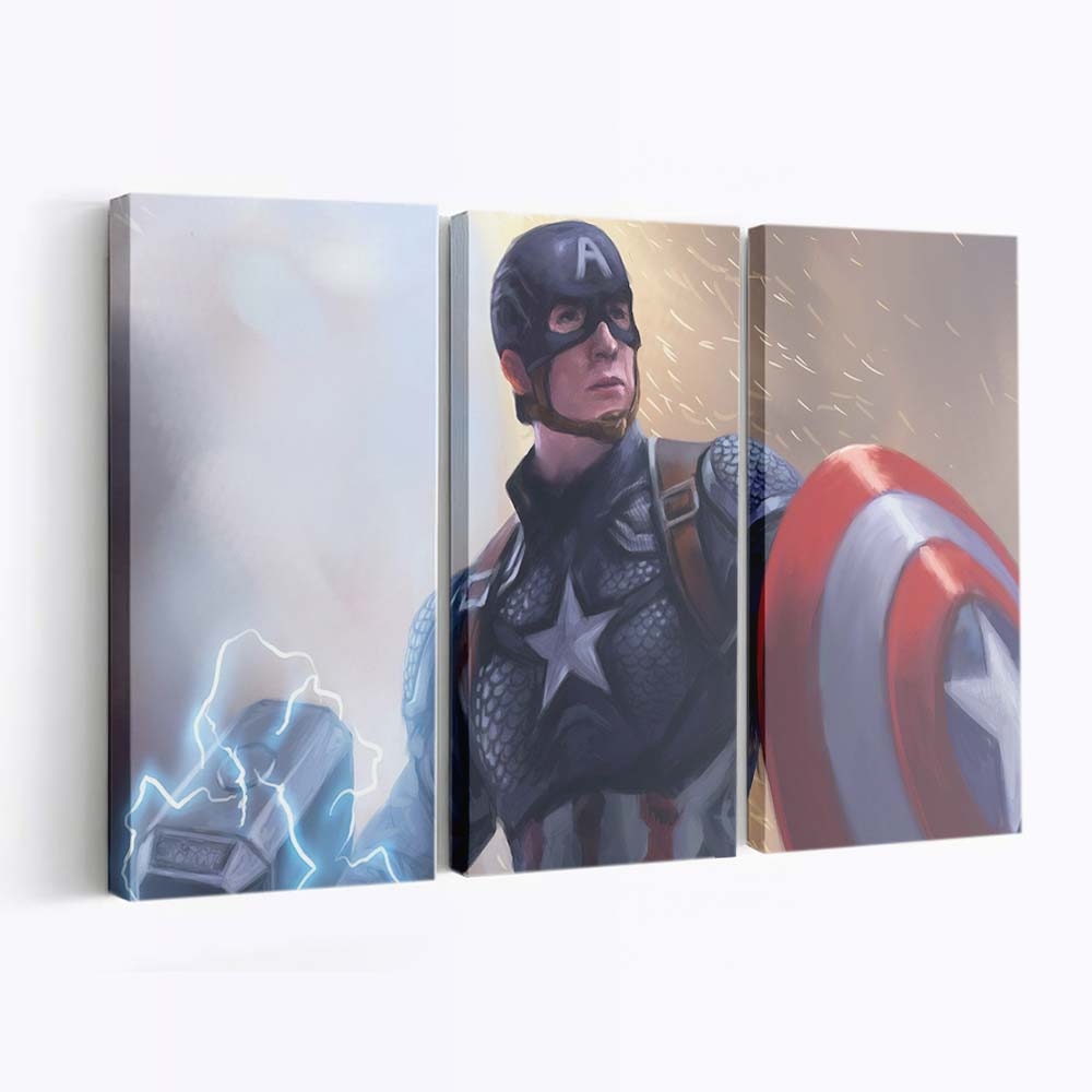 Captain Amerikas Schild Hammer Leinwandbild - Marvel Wanddeko