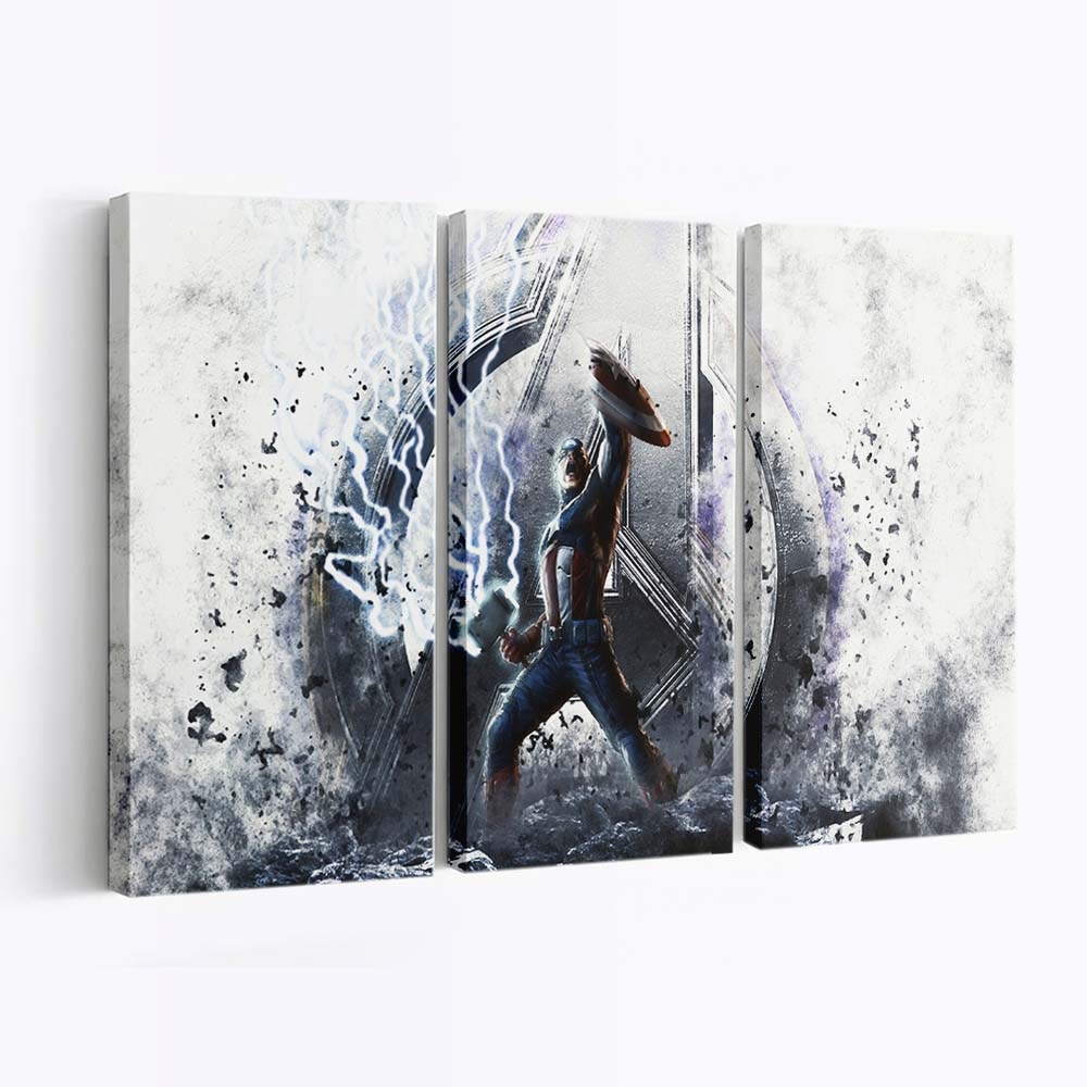 Captain Amerika Würdig Kunst Leinwandbild - Marvel Wanddeko