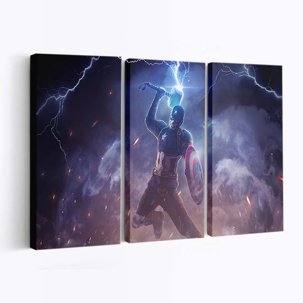 Captain Amerika Würdig Thanos Leinwandbild - Marvel Wanddeko