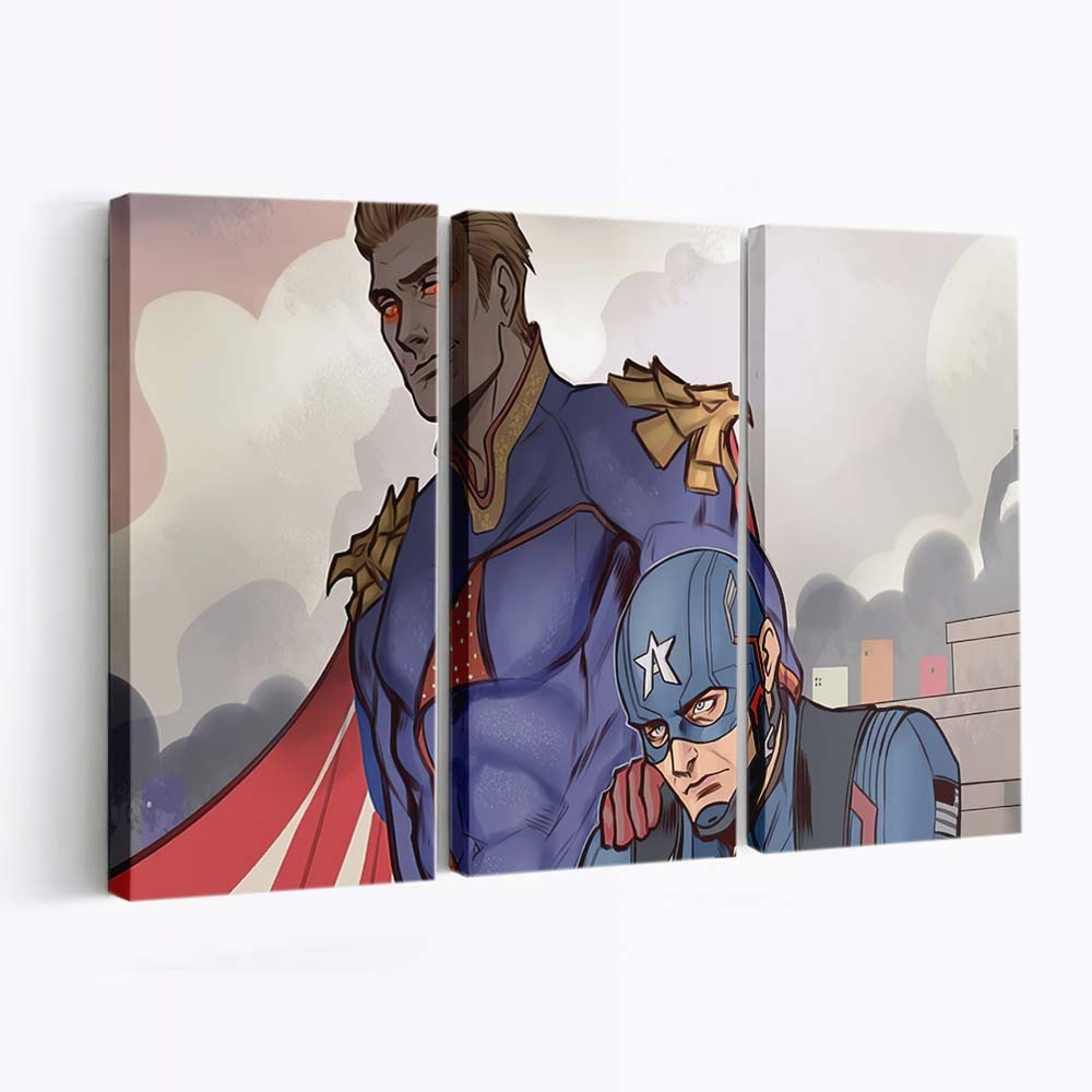 Homelander und US-Agent Leinwandbild - Marvel Wanddeko