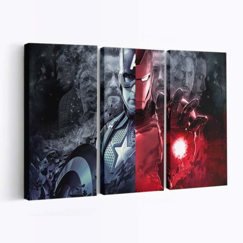 Eisenmann X Captain Amerika Leinwandbild - Marvel Wanddeko