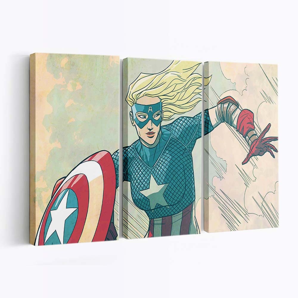 Dame Captain Amerika 2 Leinwandbild - Marvel Wanddeko