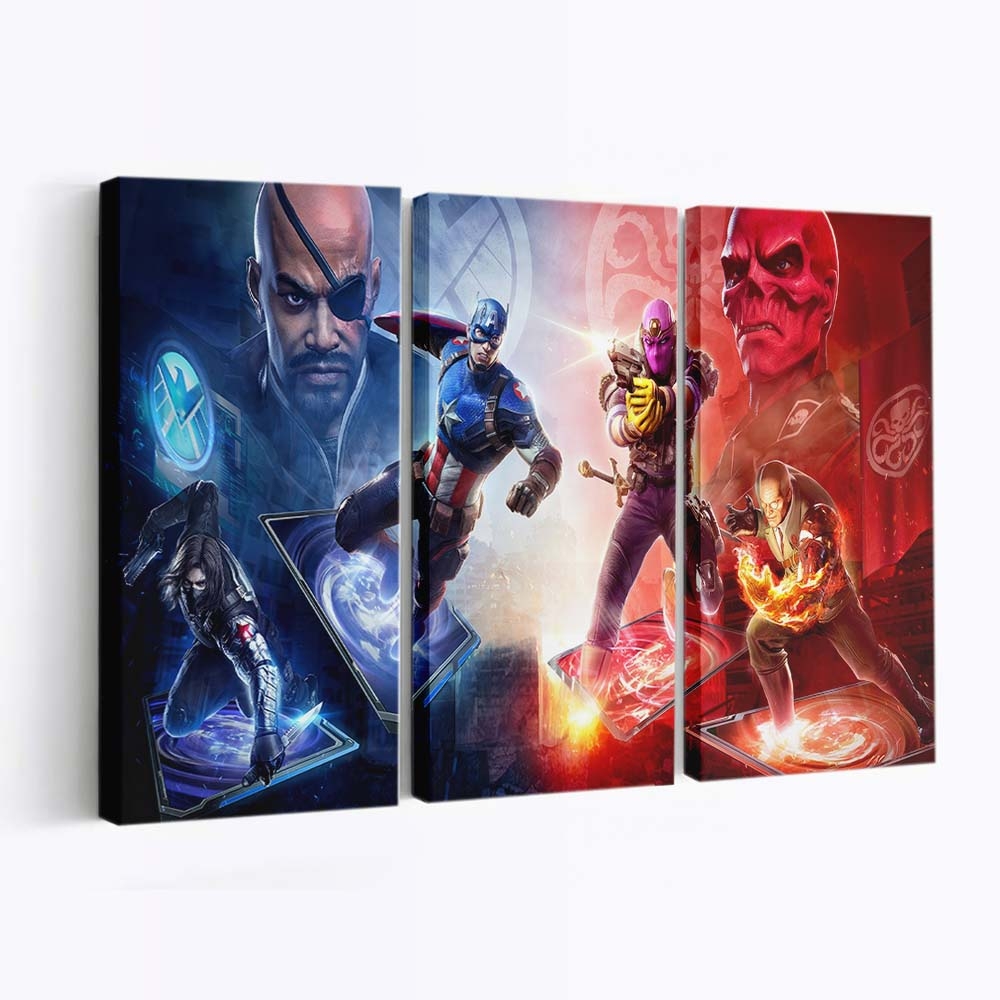Marvel Duell Captain gegen Red Skull Leinwandbild - Marvel Wanddeko