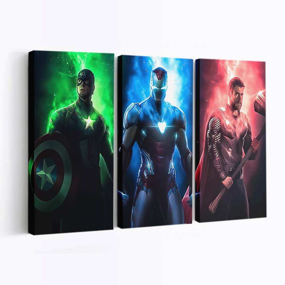 The Trinity Zusammen Leinwandbild - Marvel Wanddeko