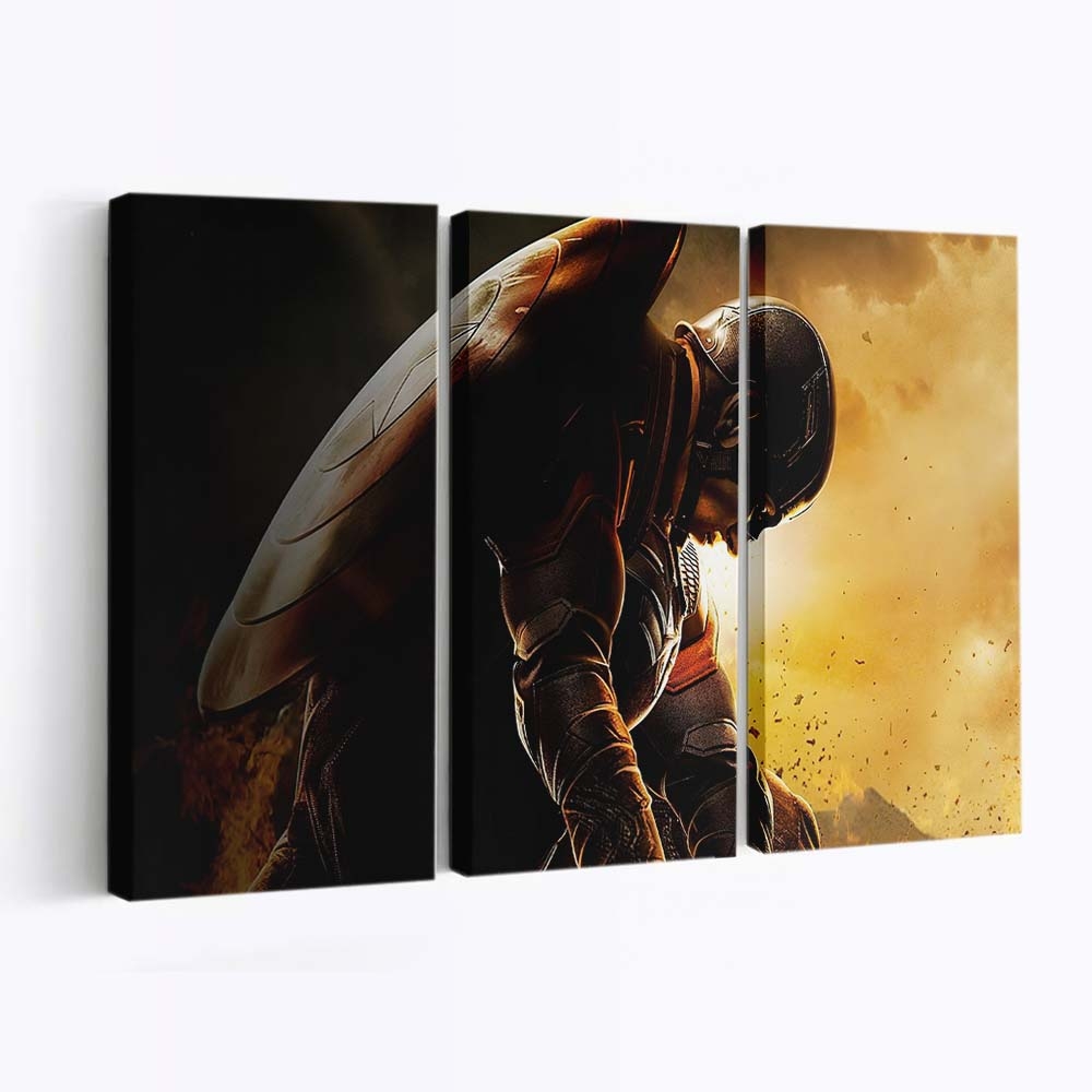 Unwürdiger Captain America Leinwandbild - Marvel Wanddeko