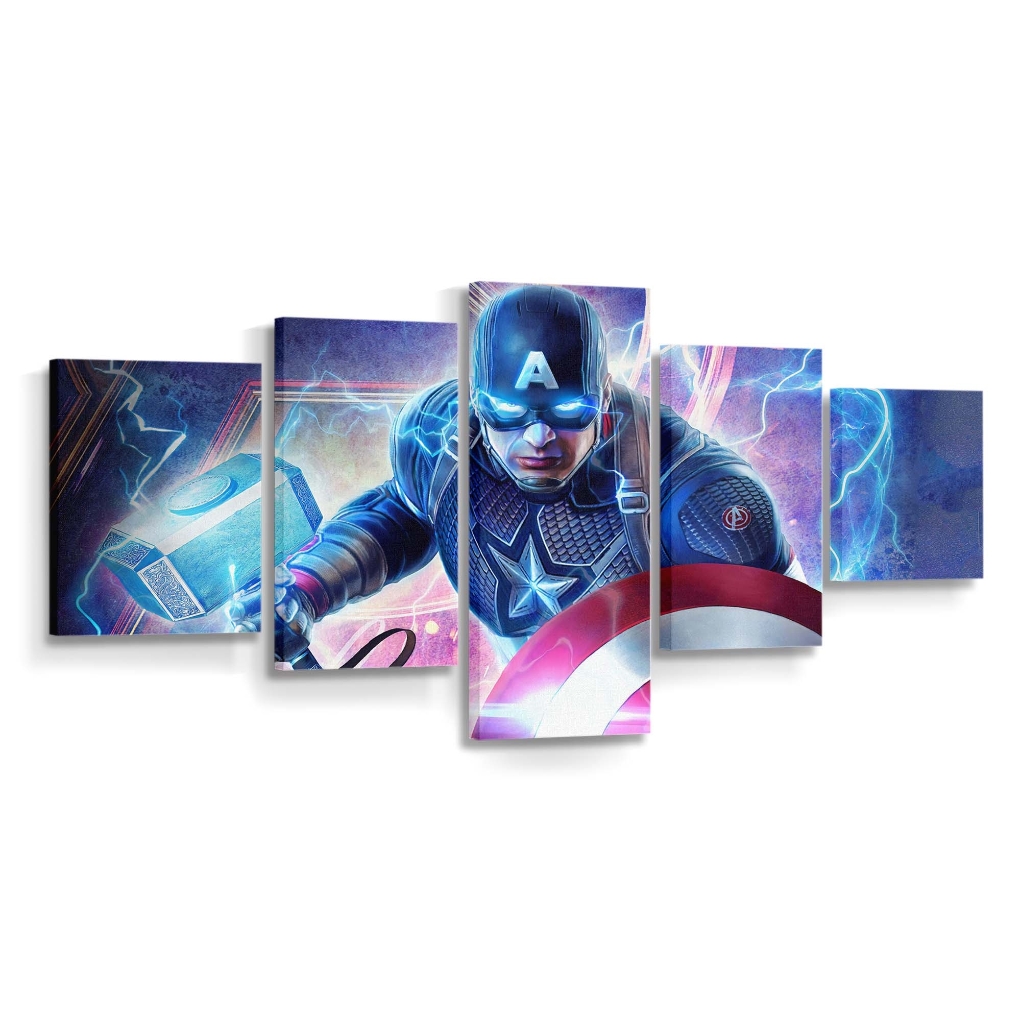 2019 Captain Amerika Mjolnir Avengers Endgame Leinwandbild - Marvel Wanddeko