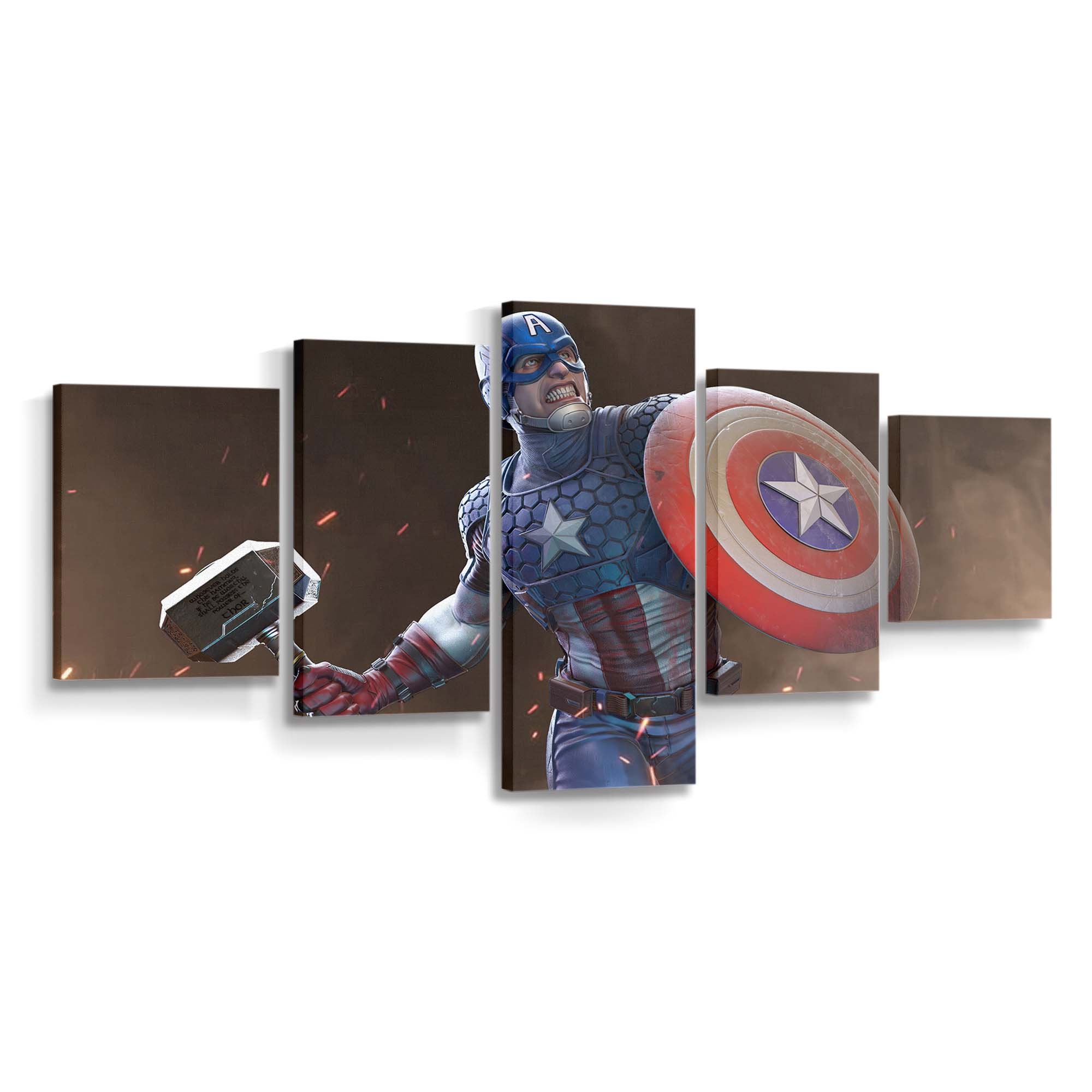 2020 Captain Amerika Kunstwerk 2 Leinwandbild - Marvel Wanddeko