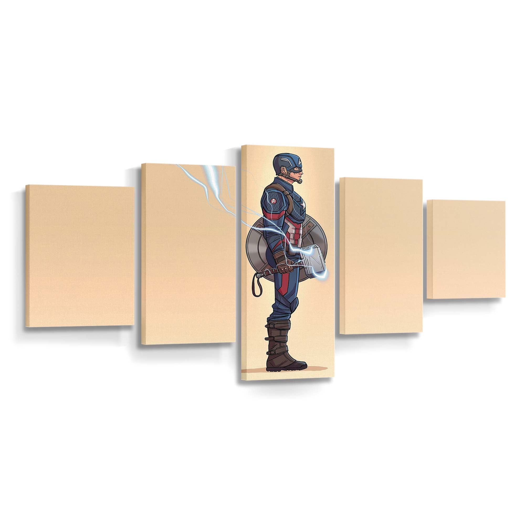 Captain Amerika Minimalismus 2020 Leinwandbild - Marvel Wanddeko