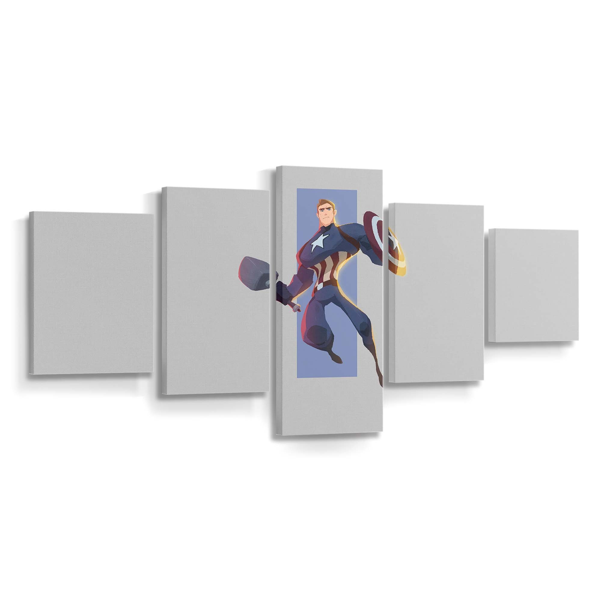 Captain Amerika Minimalismus Leinwandbild - Marvel Wanddeko