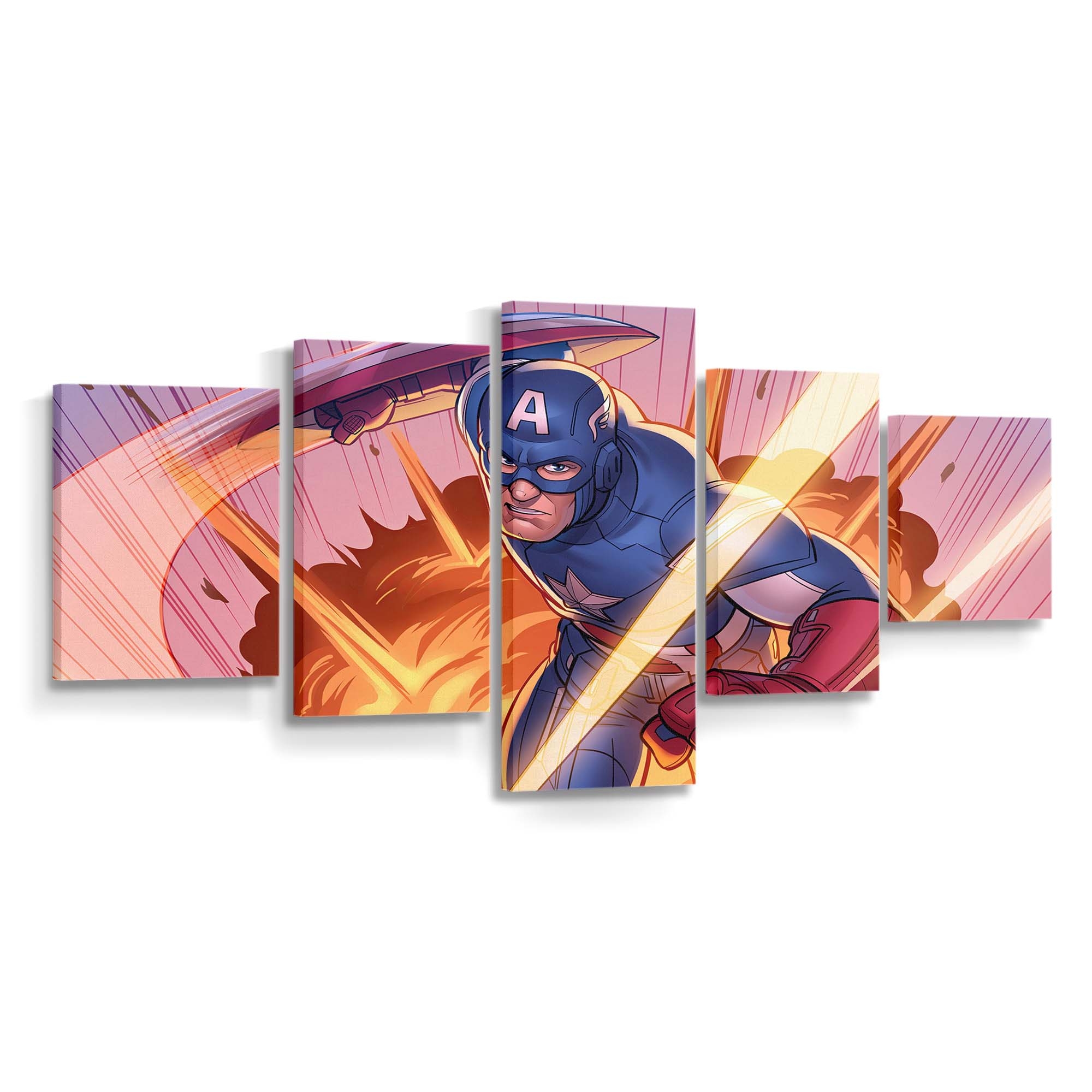 4KCaptain America Kunst Leinwandbild - Marvel Wanddeko