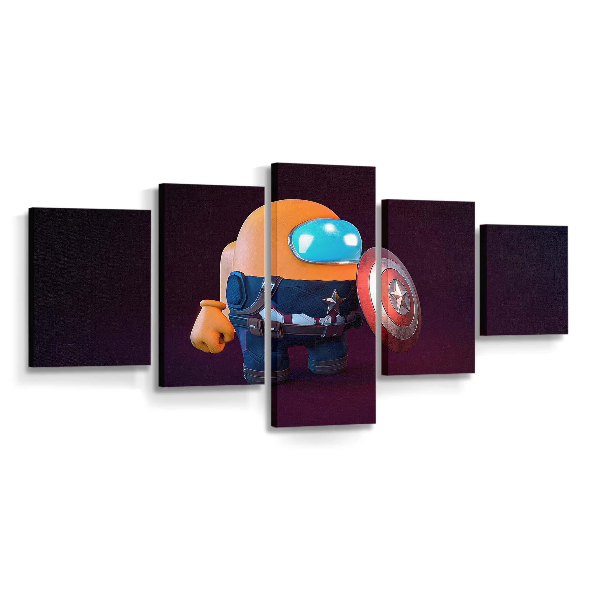 Unter uns X Captain America Leinwandbild - Marvel Wanddeko