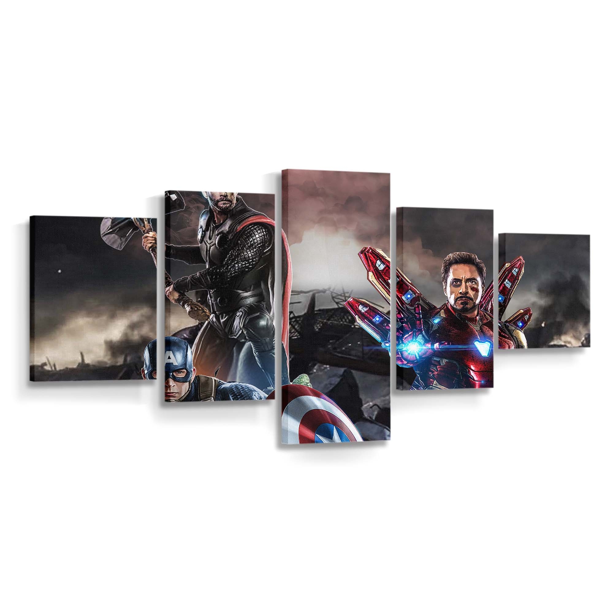 Avengers Endgame Die großen Drei Leinwandbild - Marvel Wanddeko