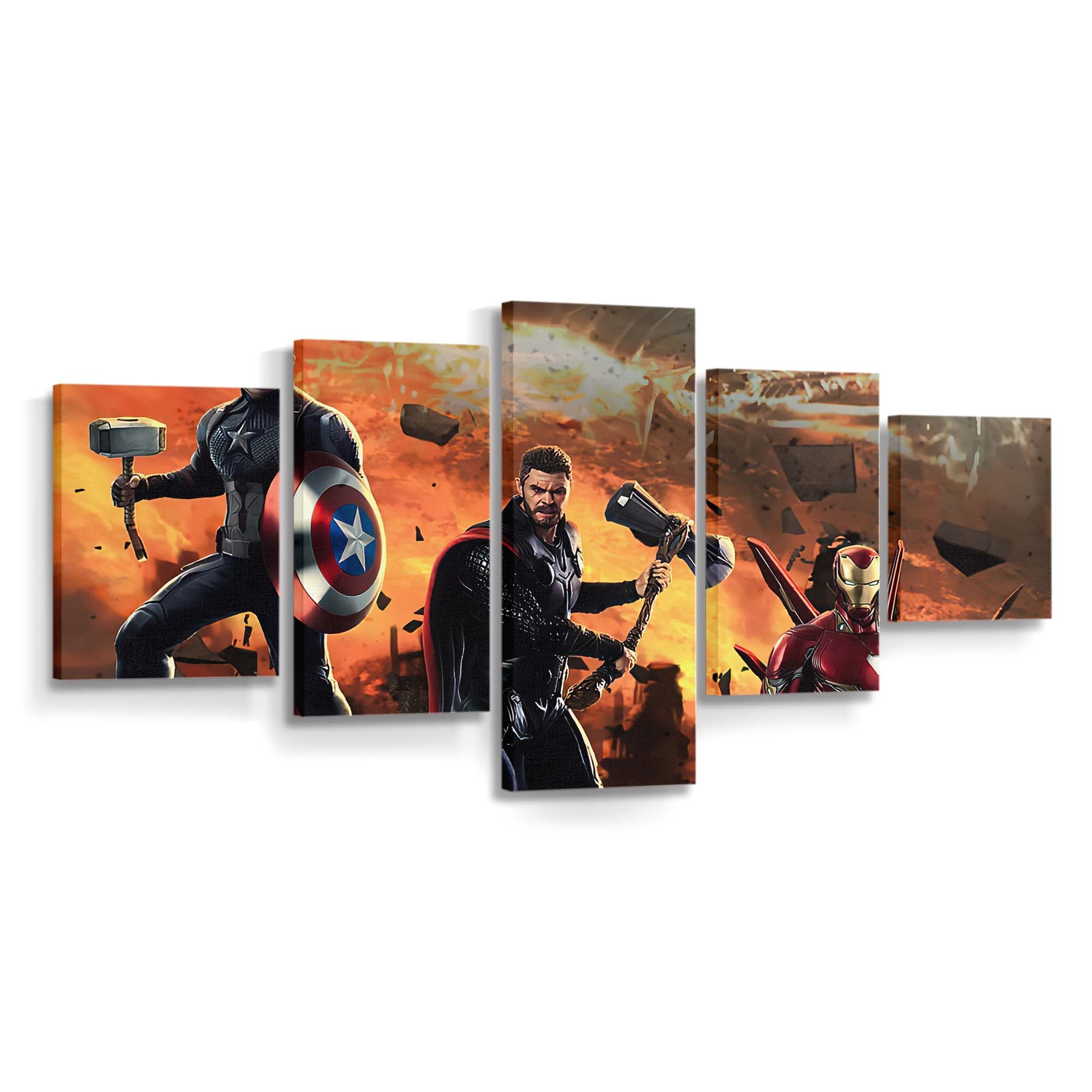 Avengers Endgame Trio Leinwandbild - Marvel Wanddeko