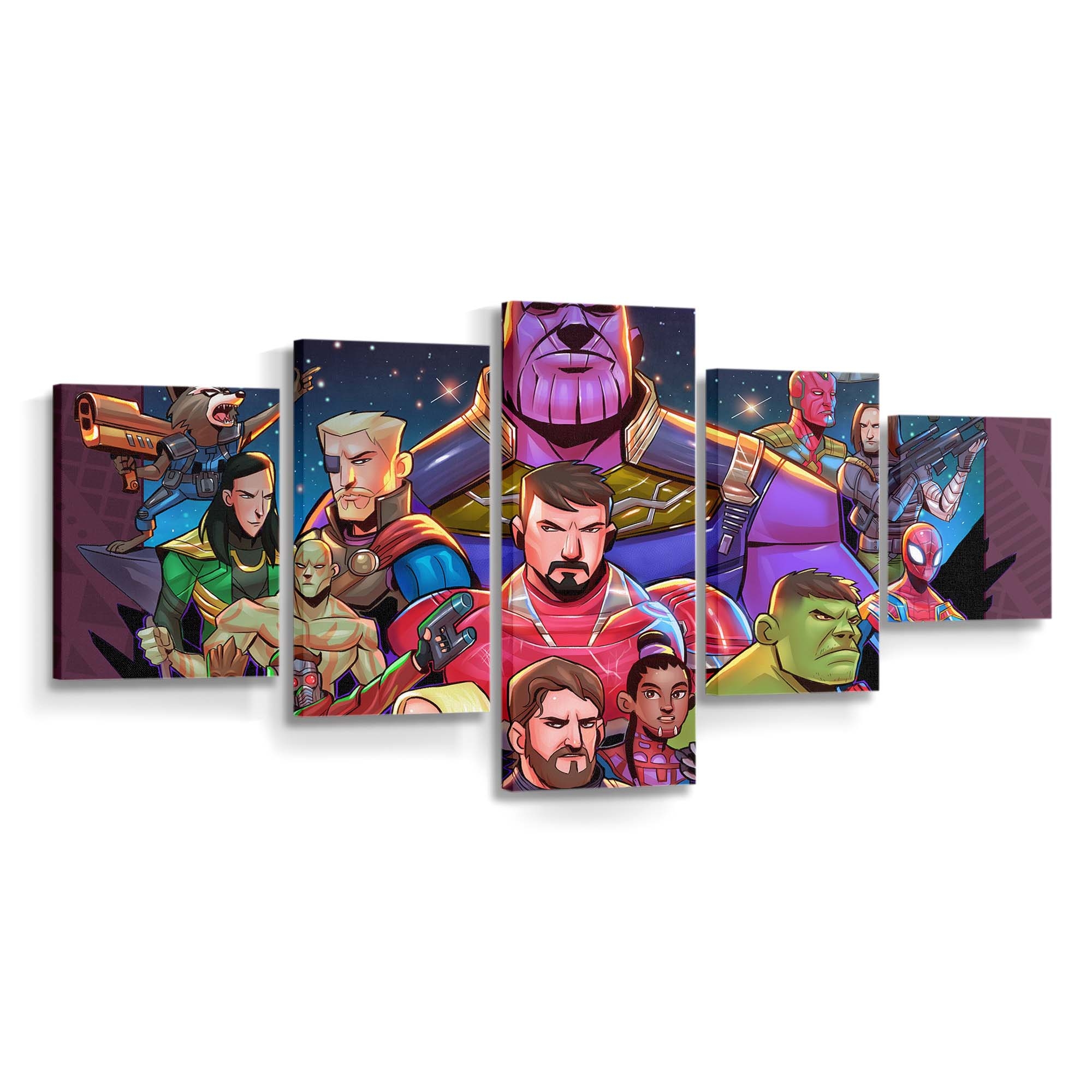 Avengers Infinity War Superhelden Kunstwerk Leinwandbild - Marvel Wanddeko