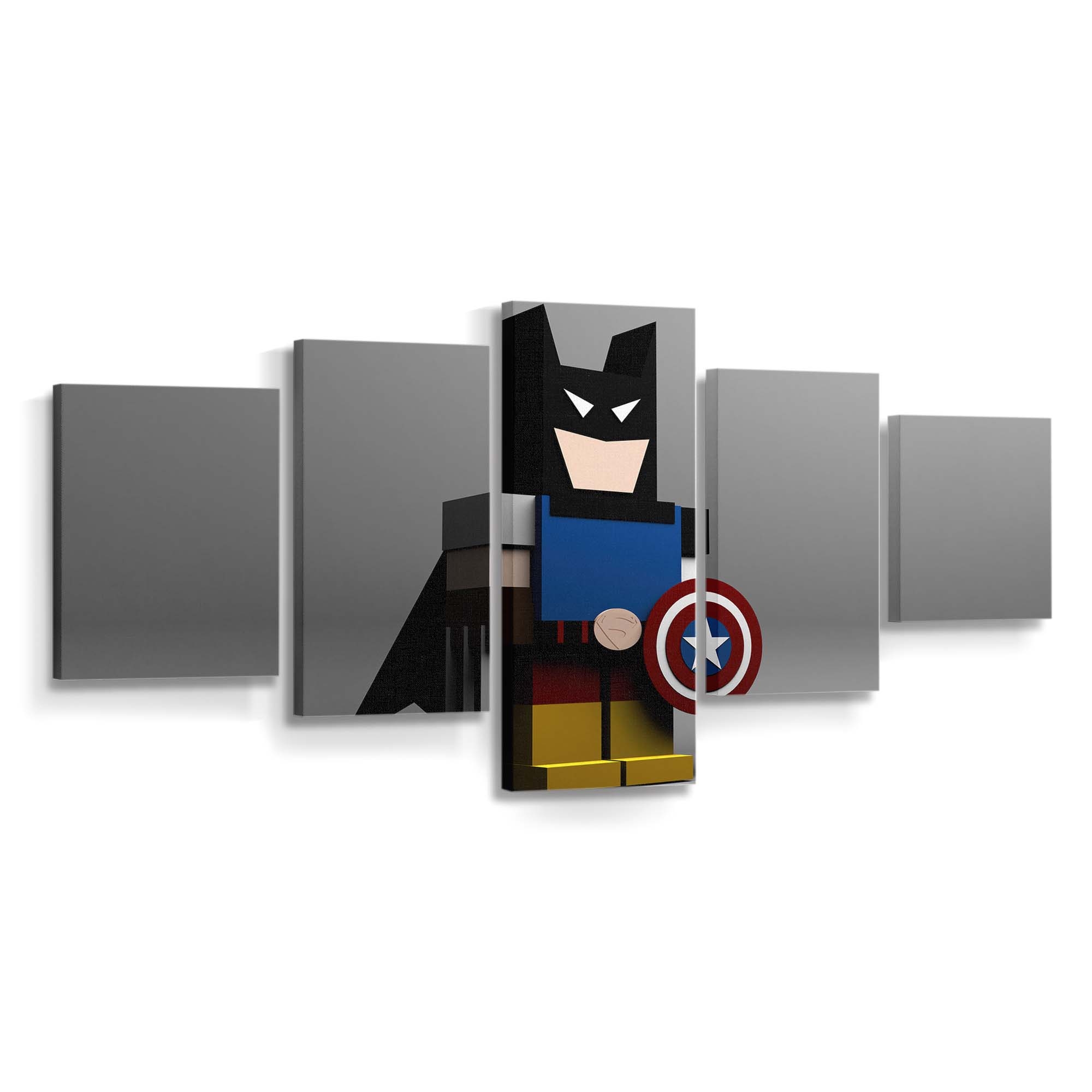 Bat X Captain Amerika Leinwandbild - Marvel Wanddeko