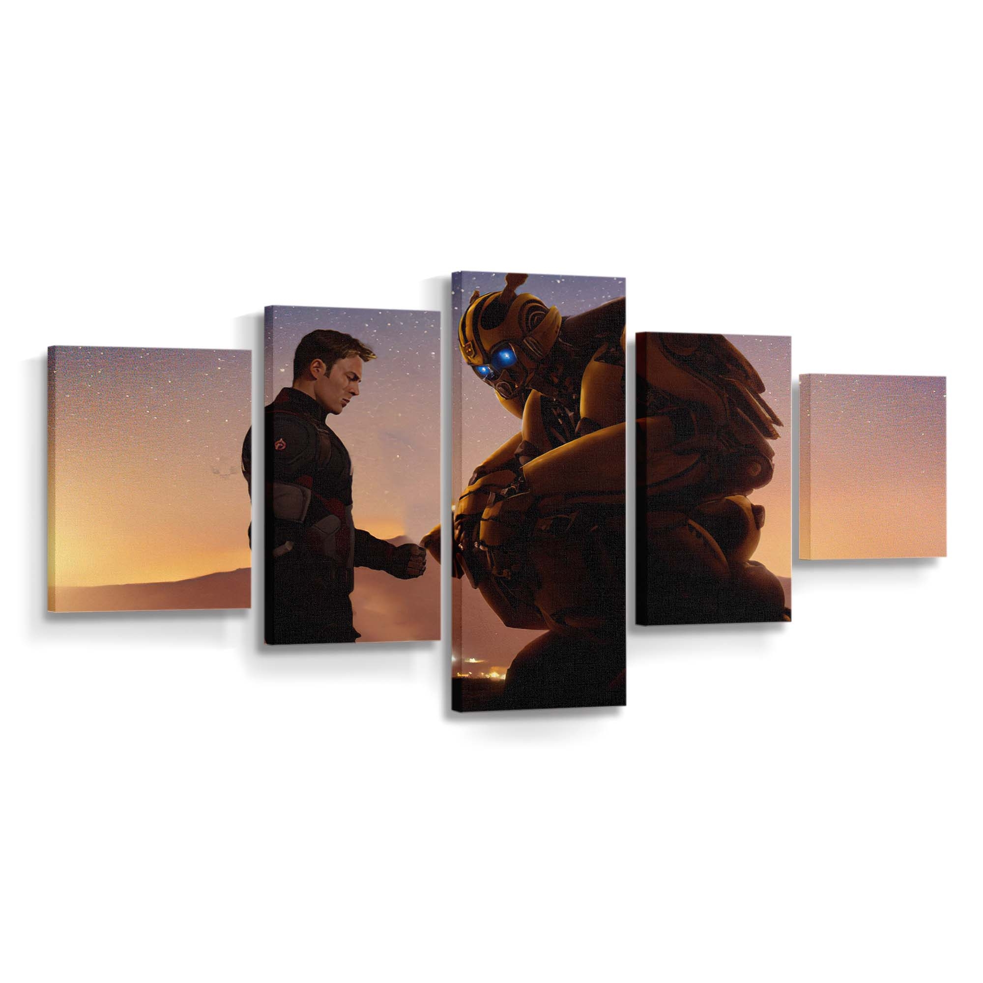 Bumblebee X Captain Amerika Leinwandbild - Marvel Wanddeko