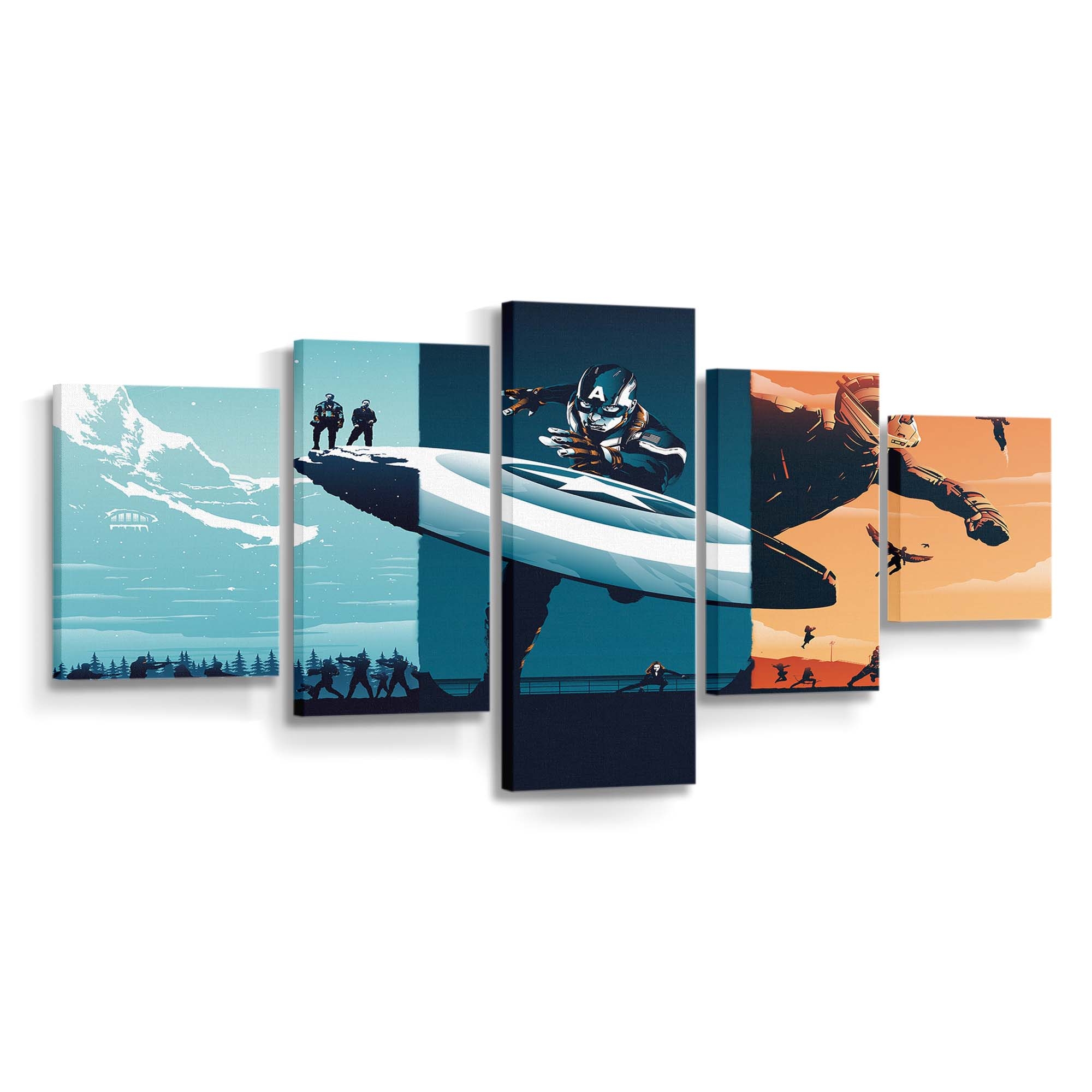 Captain Amerika Kunst 2 Leinwandbild - Marvel Wanddeko