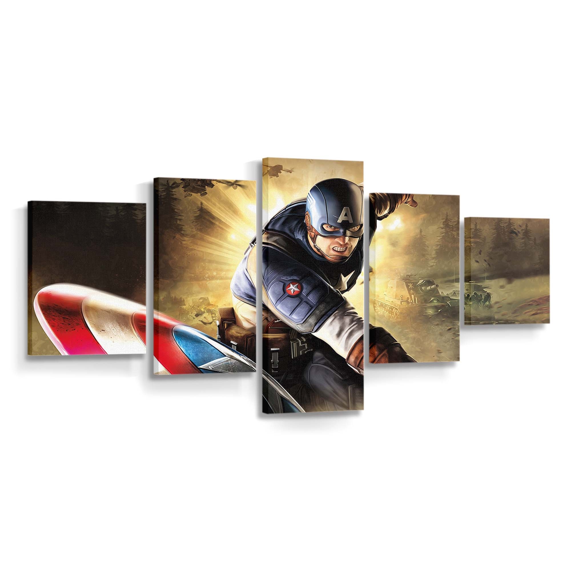 Captain America Kunstwerke 2 Leinwandbild - Marvel Wanddeko