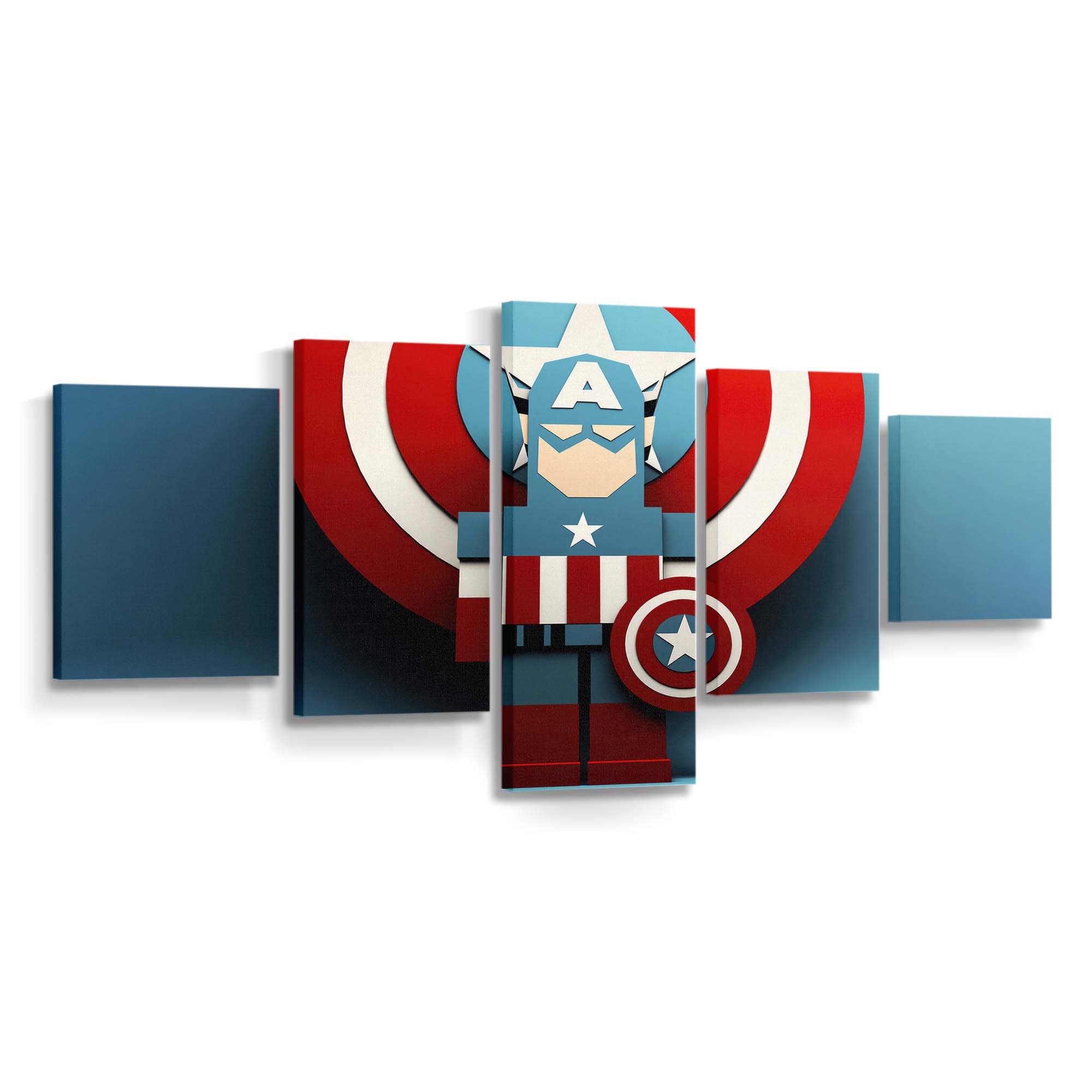 Captain Amerika Minimalismus 3 Leinwandbild - Marvel Wanddeko