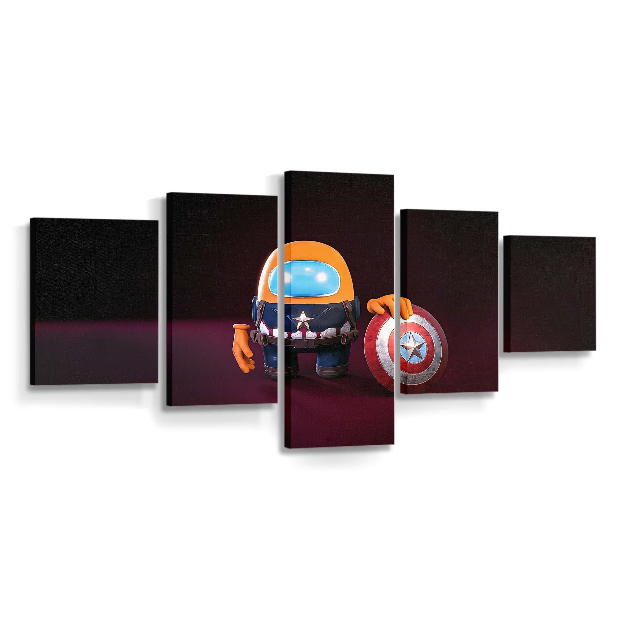 Captain Amerika unter uns Leinwandbild - Marvel Wanddeko