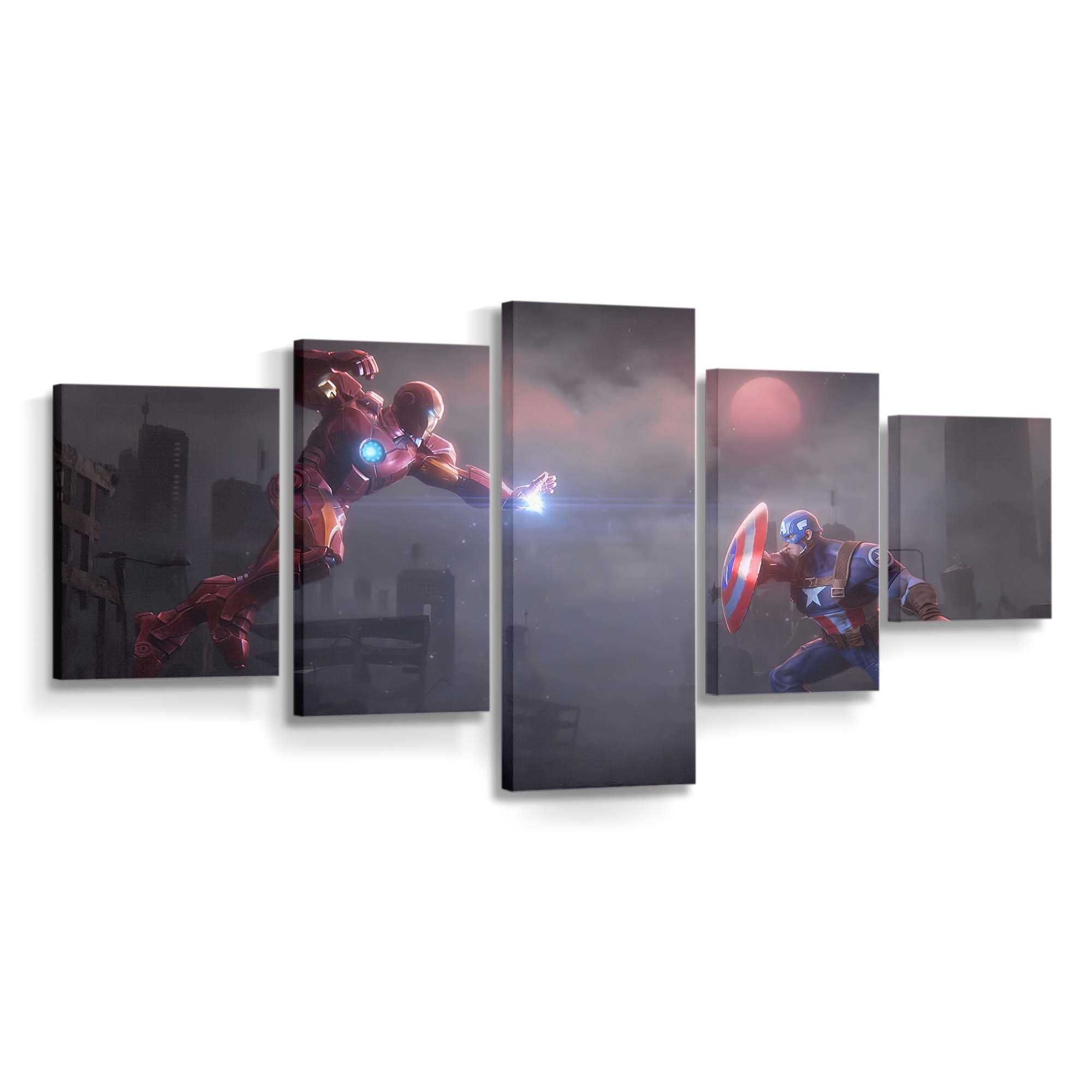 Captain Amerika und Eisenmann Neu Leinwandbild - Marvel Wanddeko