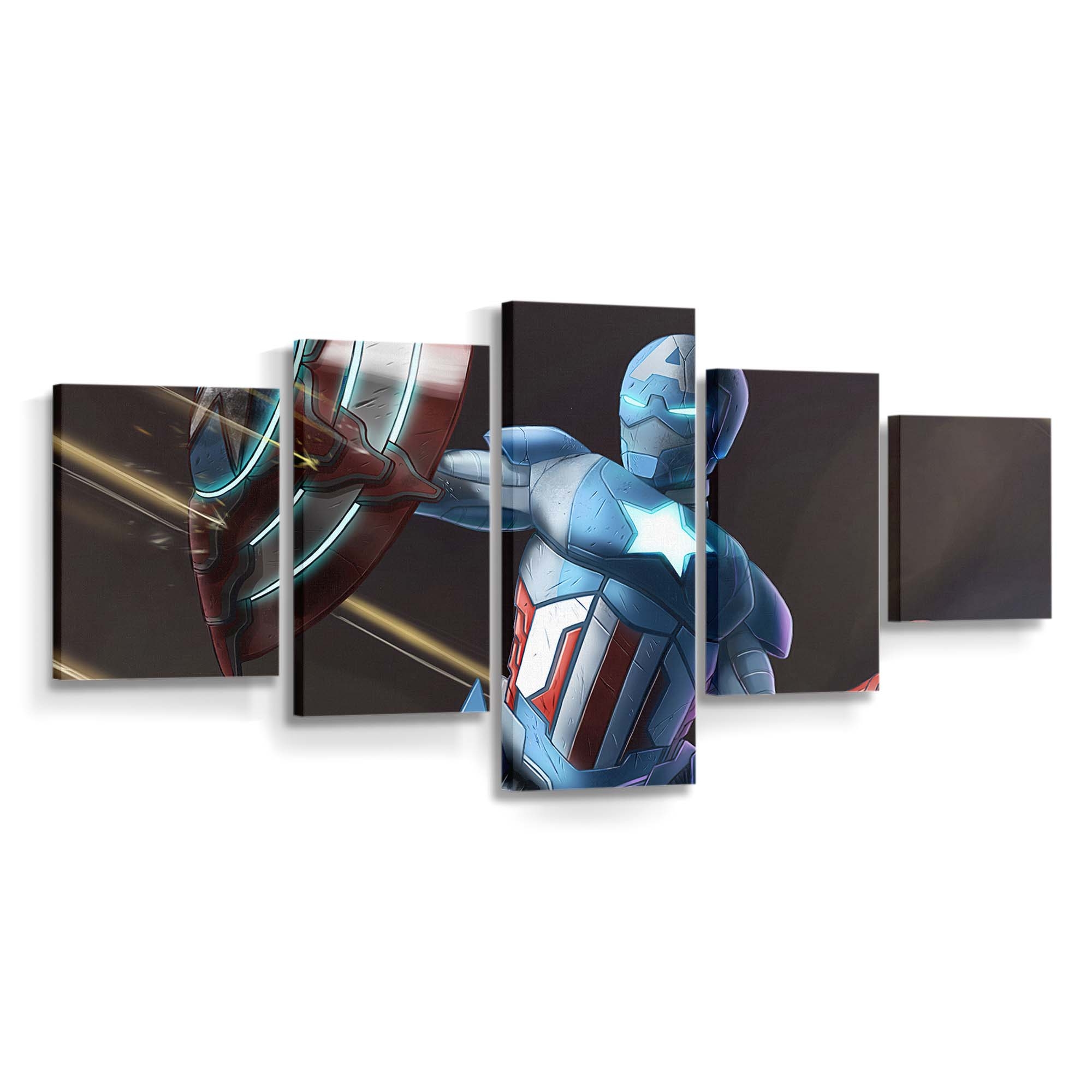 Captain Amerika als Iron Man Anzug Leinwandbild - Marvel Wanddeko