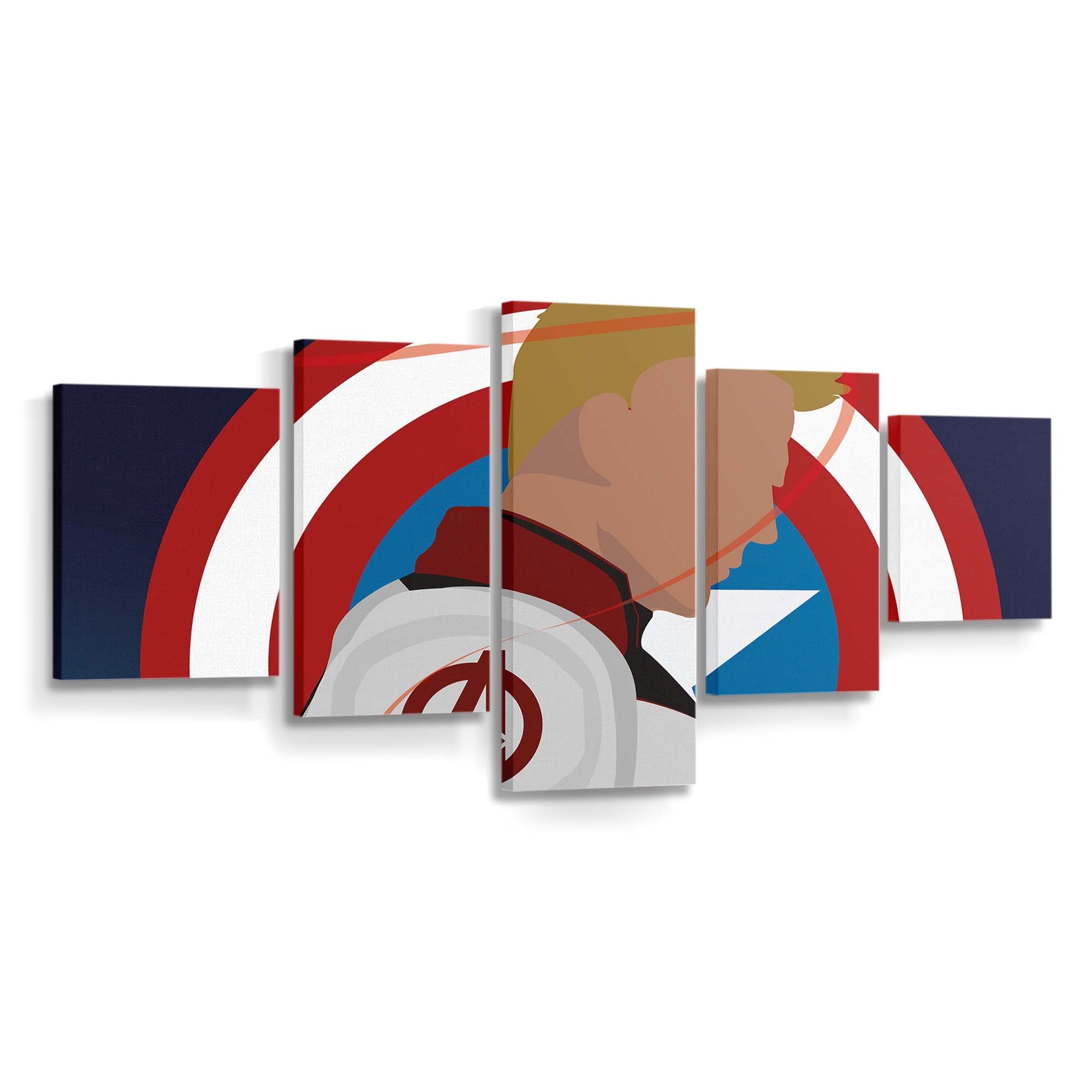 Captain Amerika Avenger Minimal Leinwandbild - Marvel Wanddeko