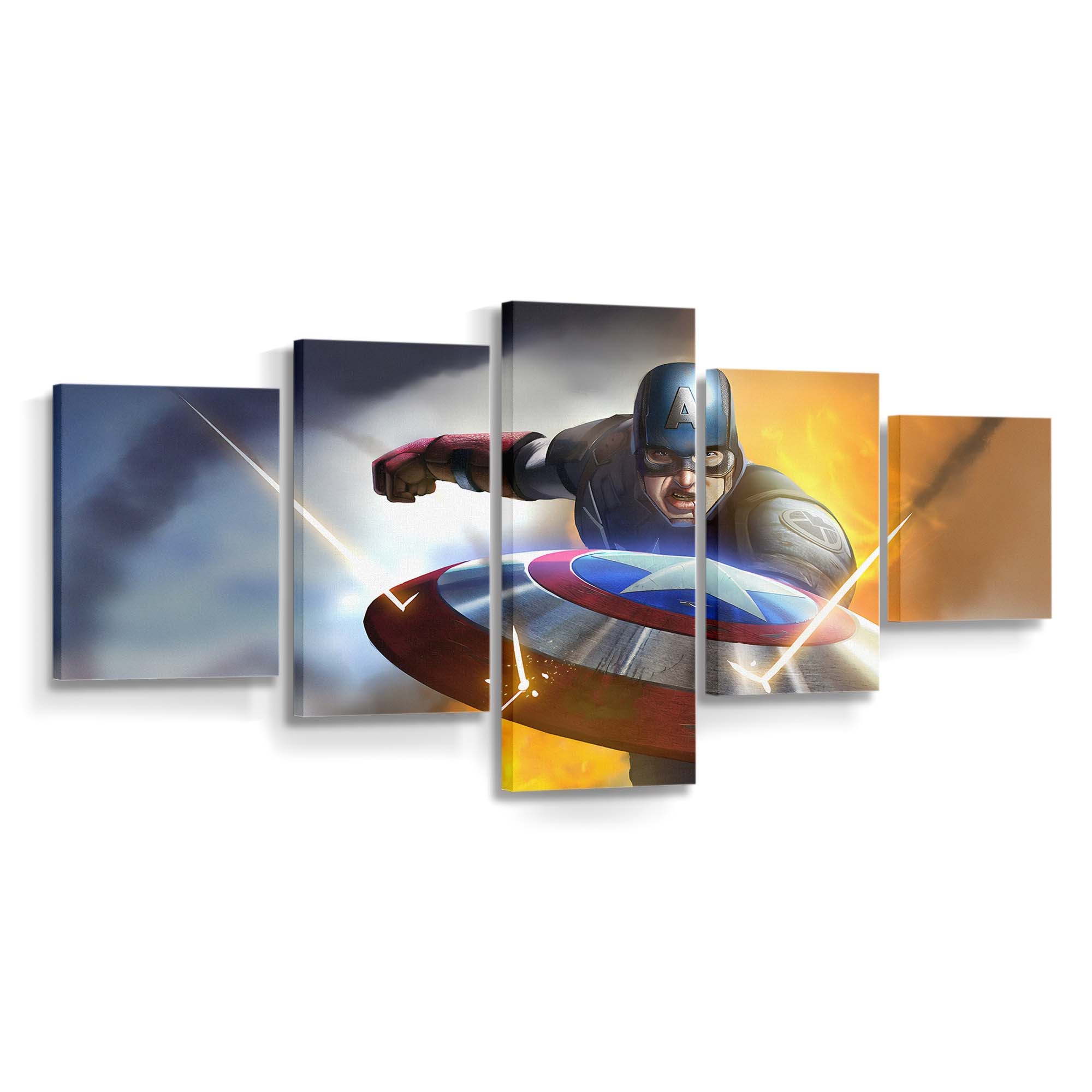 Captain Amerika kommt Leinwandbild - Marvel Wanddeko