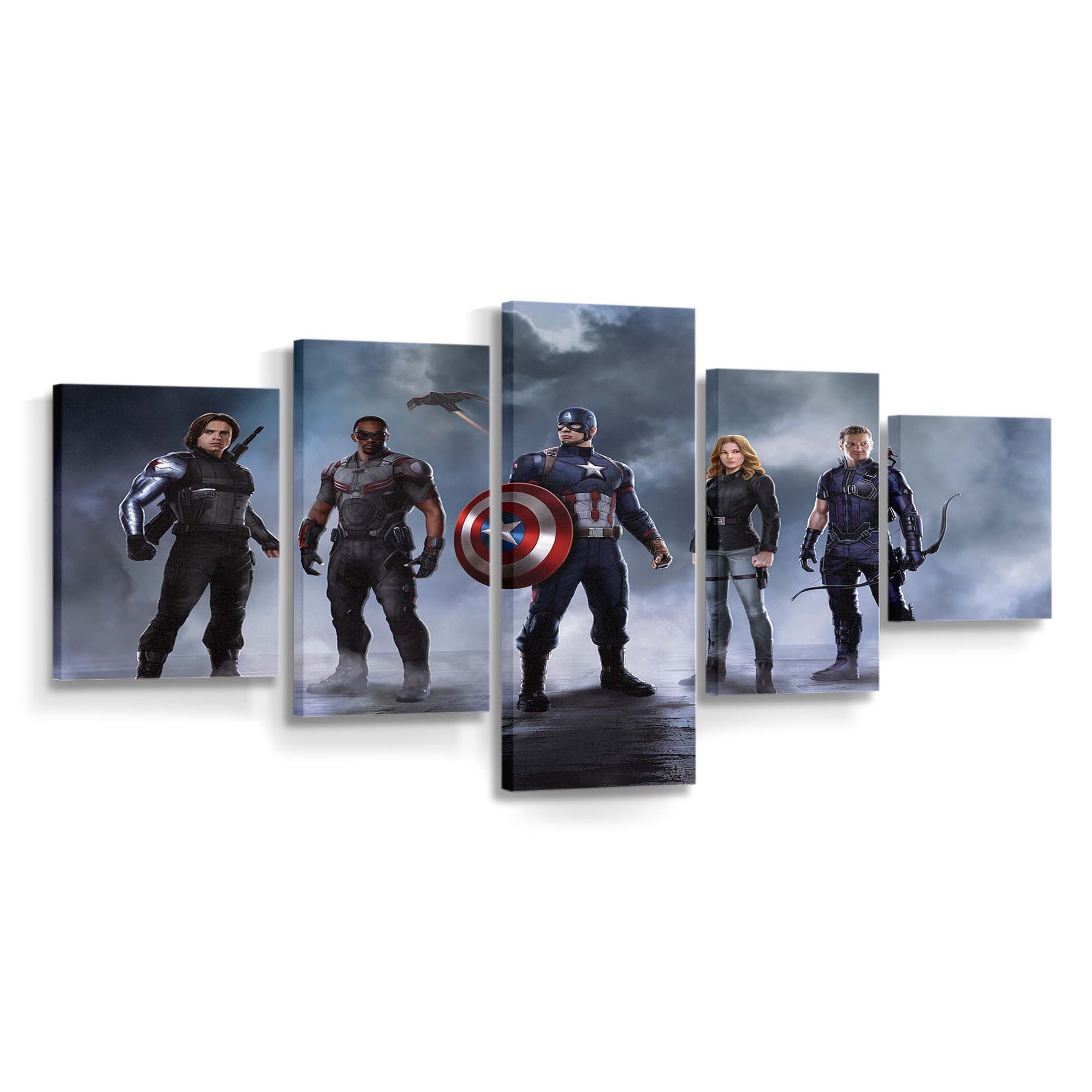Captain Amerika Besatzung in Captain Amerika Civil W Leinwandbild - Marvel Wanddeko