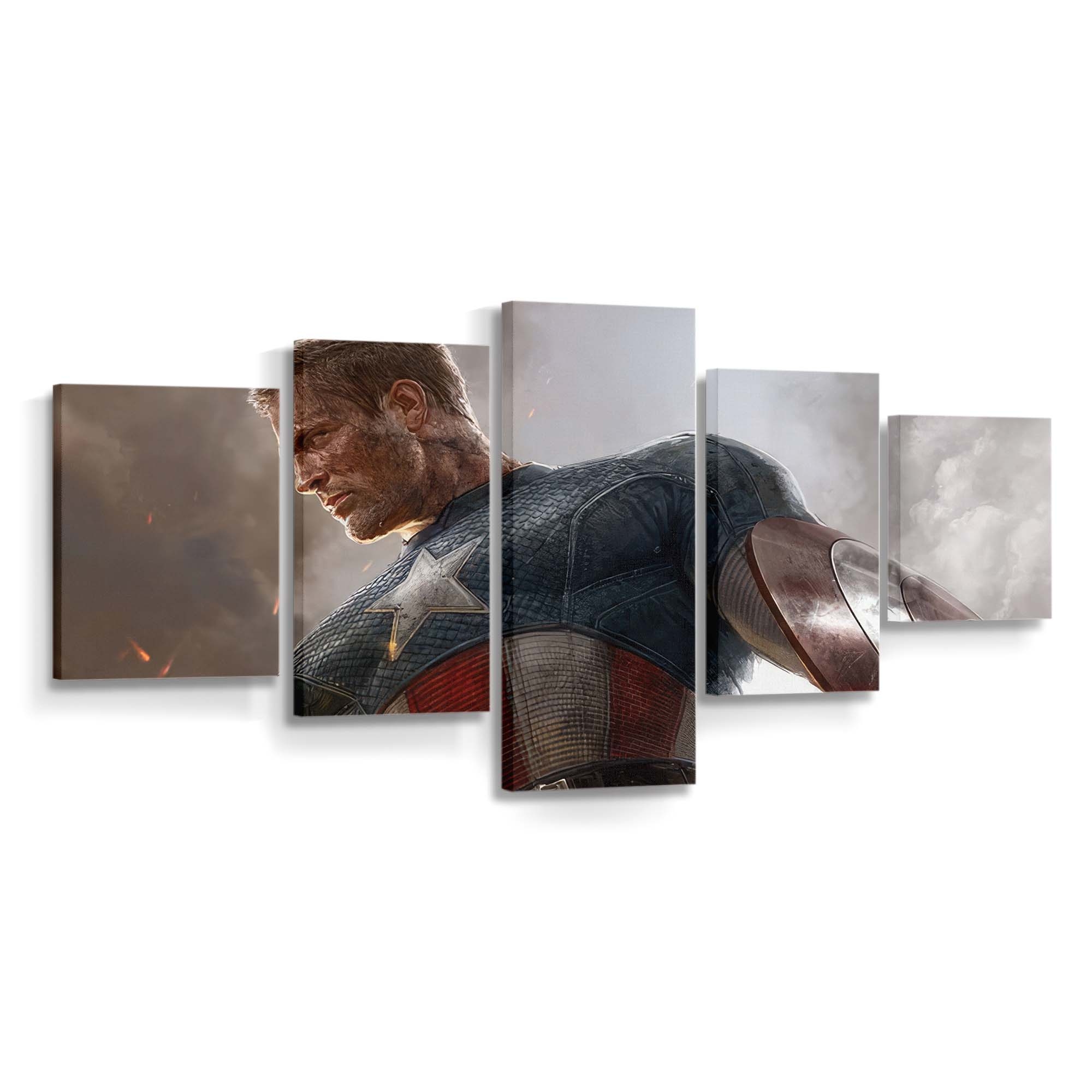 Captain America Endlos Leinwandbild - Marvel Wanddeko