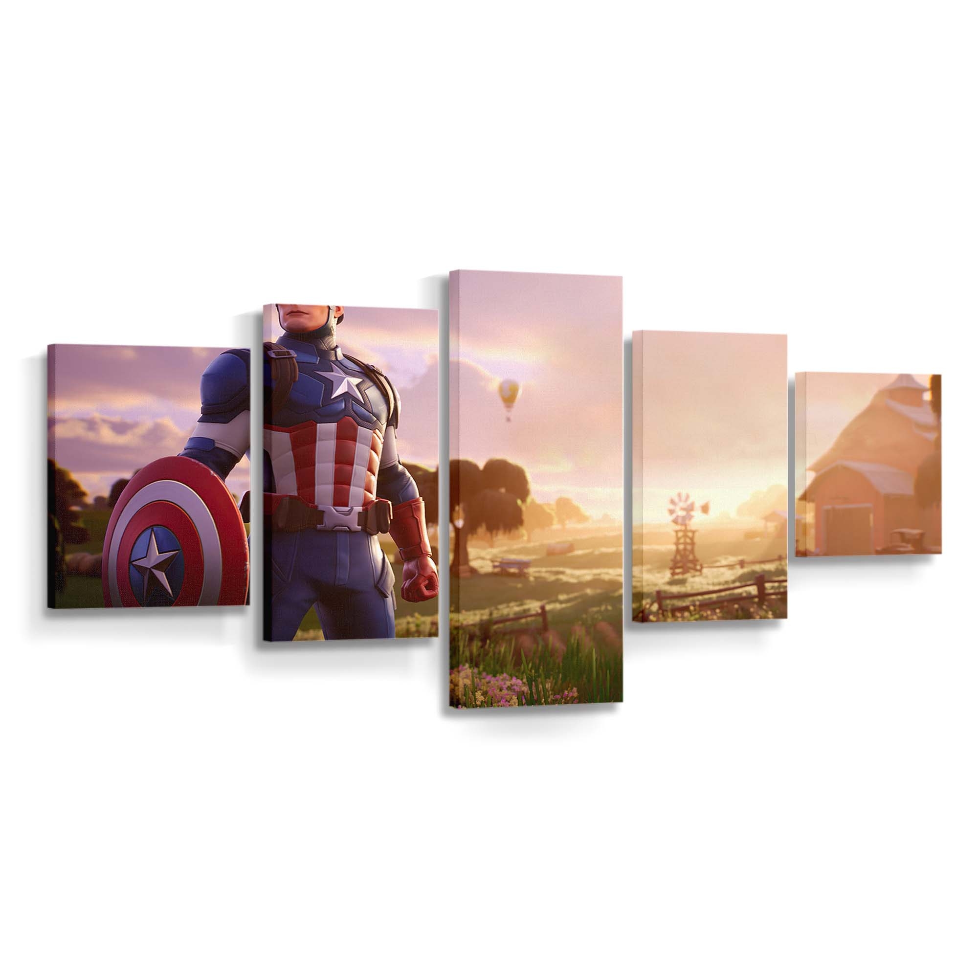 Hauptmann Amerika Fortnite Leinwandbild - Marvel Wanddeko
