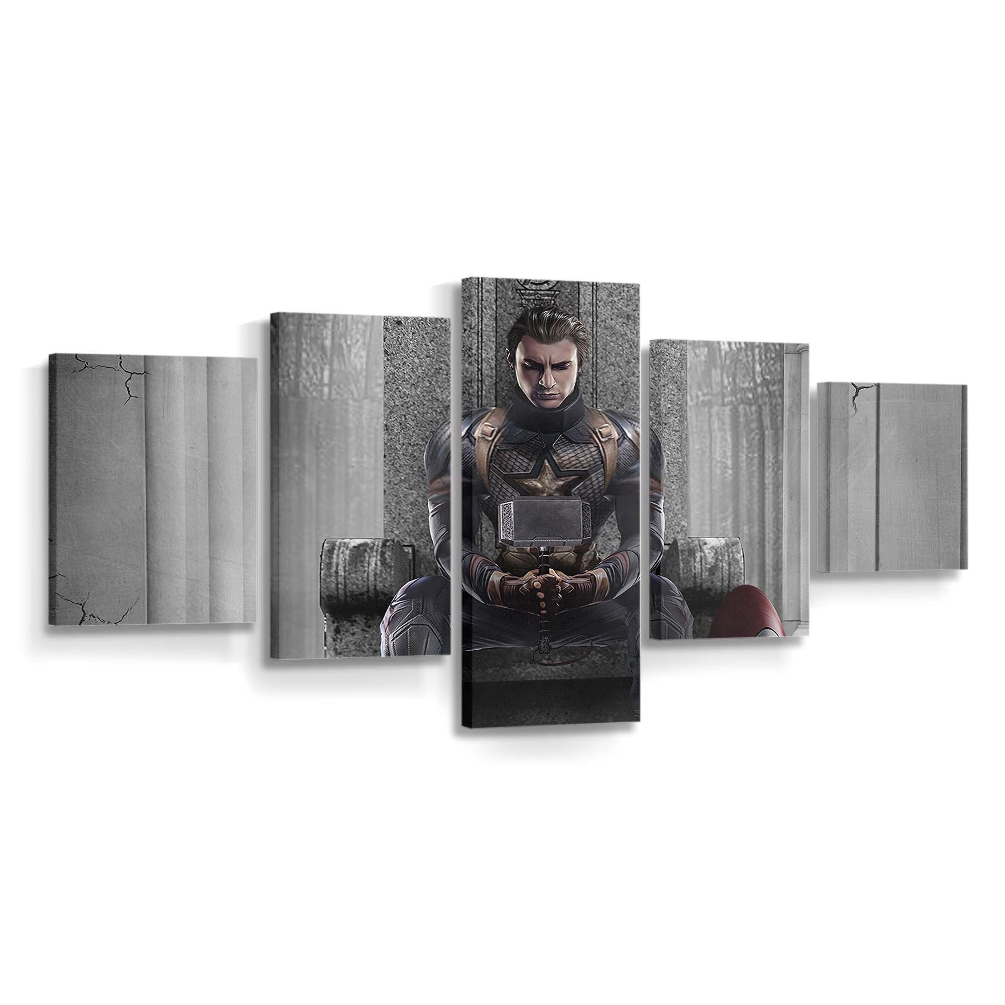 Captain Amerika Hammer Leinwandbild - Marvel Wanddeko