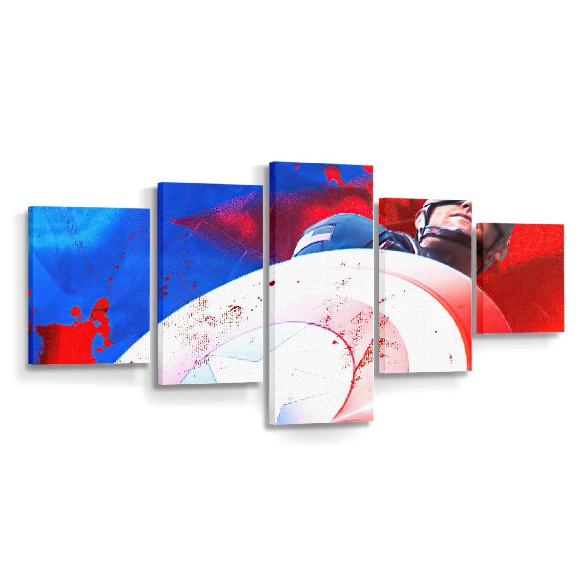 Captain Amerika Illustrator Leinwandbild - Marvel Wanddeko