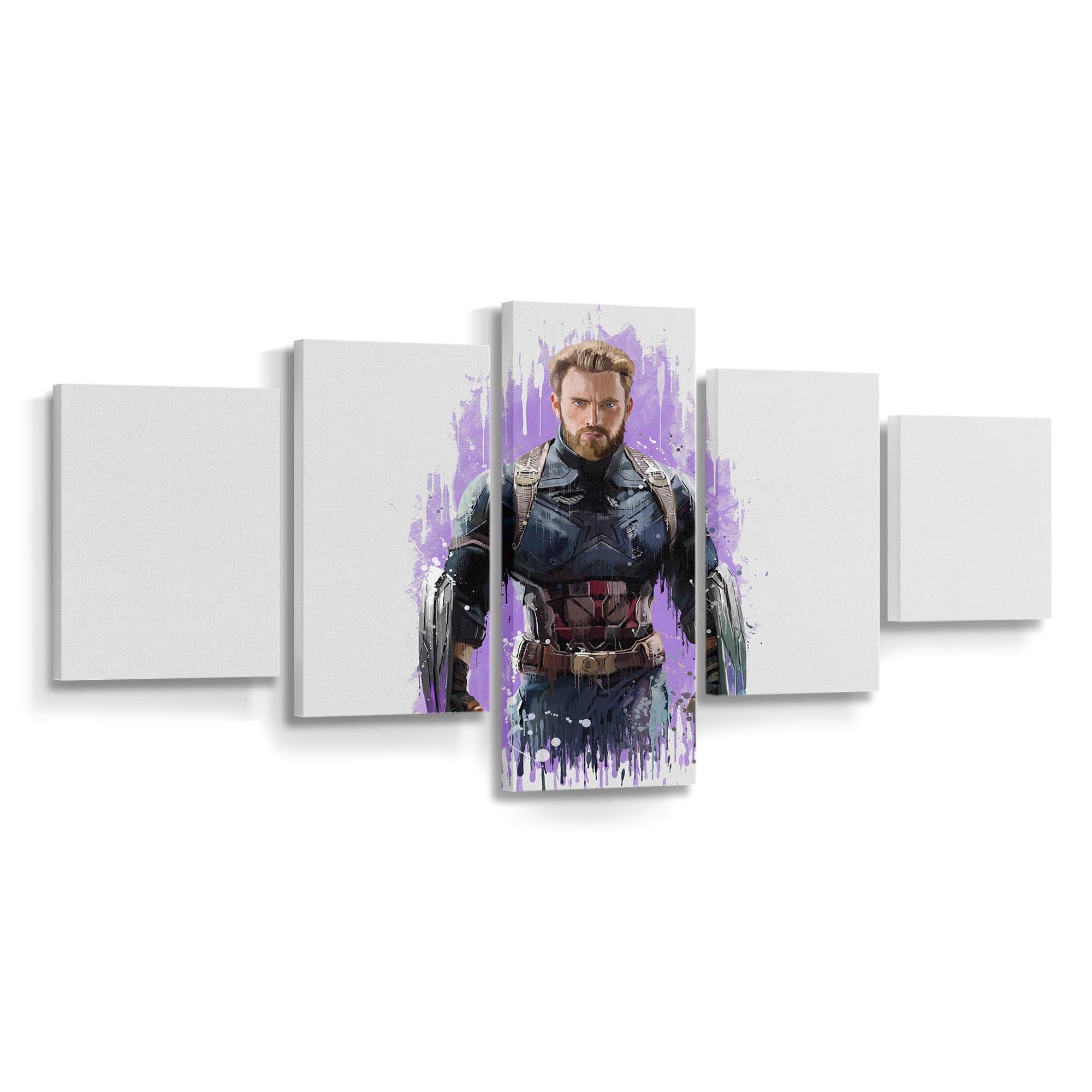 Captain Amerika in Avengers Infinity War 2018 Kunstwerk Leinwandbild - Marvel Wanddeko