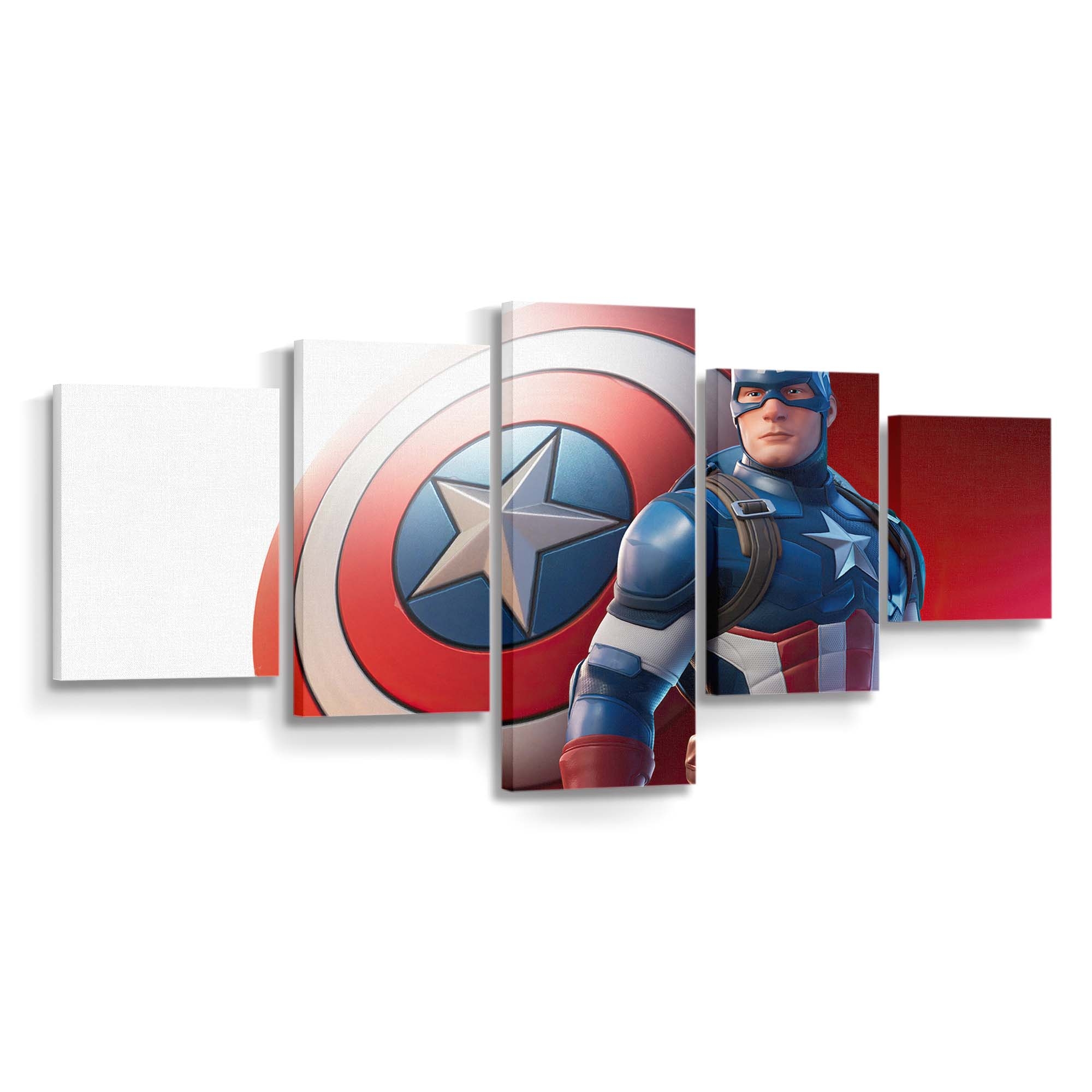 Hauptmann Amerika in Fortnite Leinwandbild - Marvel Wanddeko
